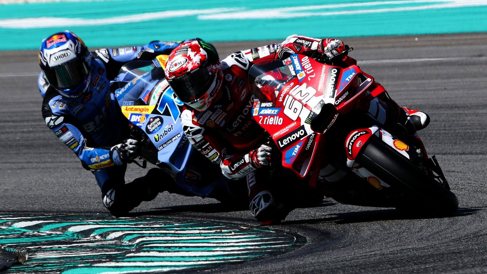 Francesco Bagnaia, Alex Marquez, 2026 Sepang MotoGP Test (Gold&Goose).