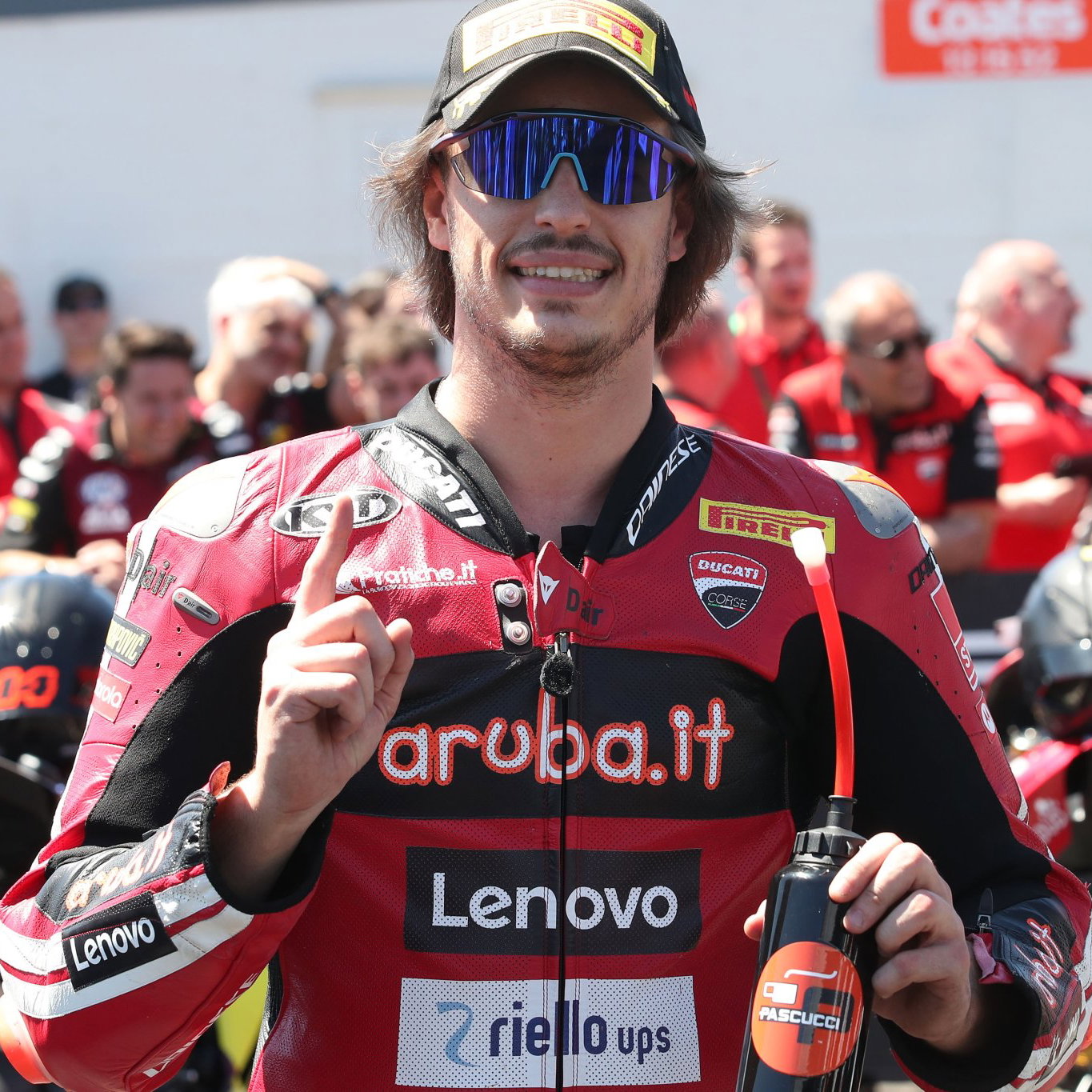 Nicolo Bulega, 2026 Australian WorldSBK, parc ferme. Credit: Gold and Goose.
