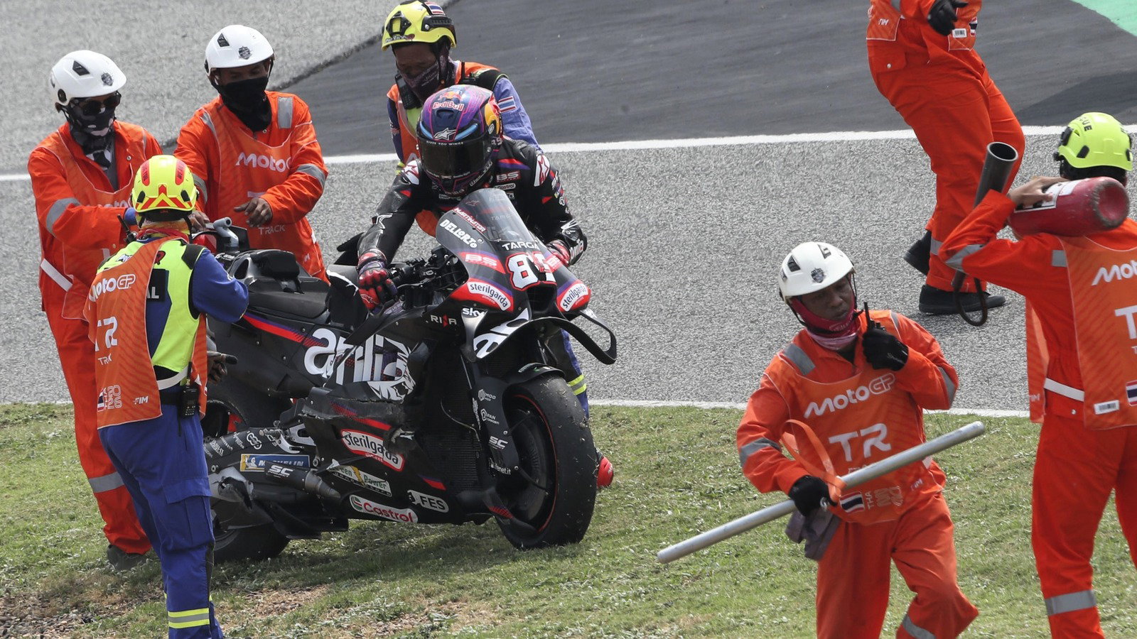 Jorge Martin crash, Friday, 2026 Thai MotoGP