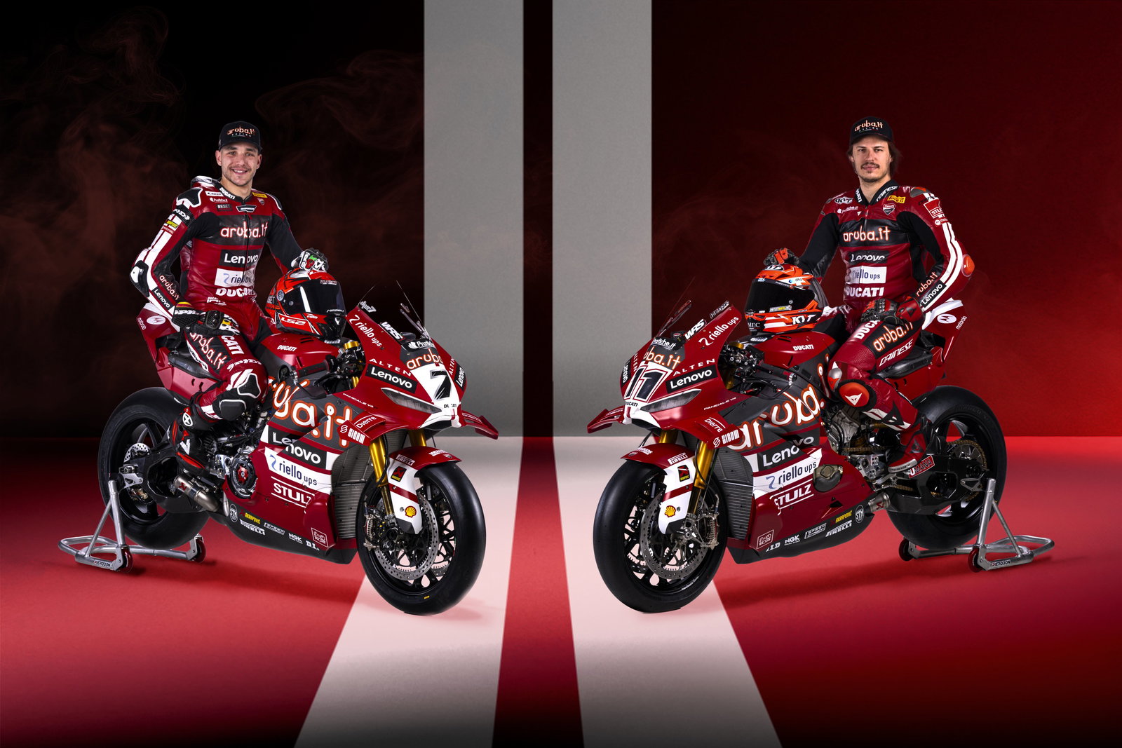 Iker Lecuona and Nicolo Bulega on 2026 WorldSBK Ducatis. Credit: X/Aruba.it Racing Ducati.