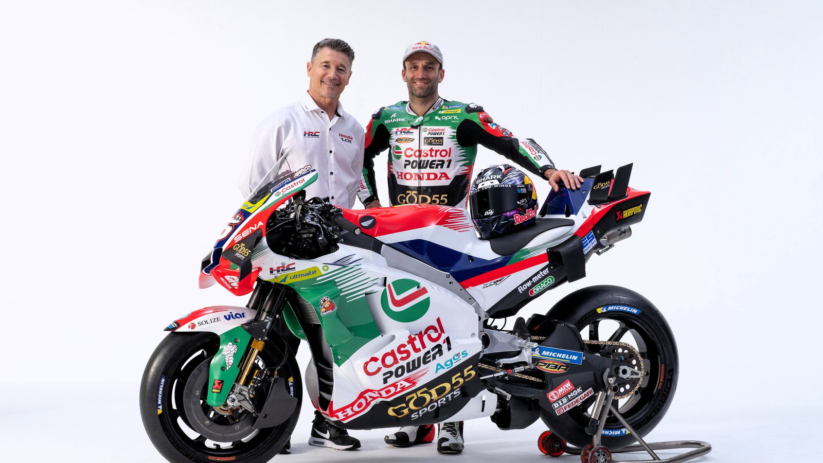 Johann Zarco with his 2026 Castrol Honda LCR colours.