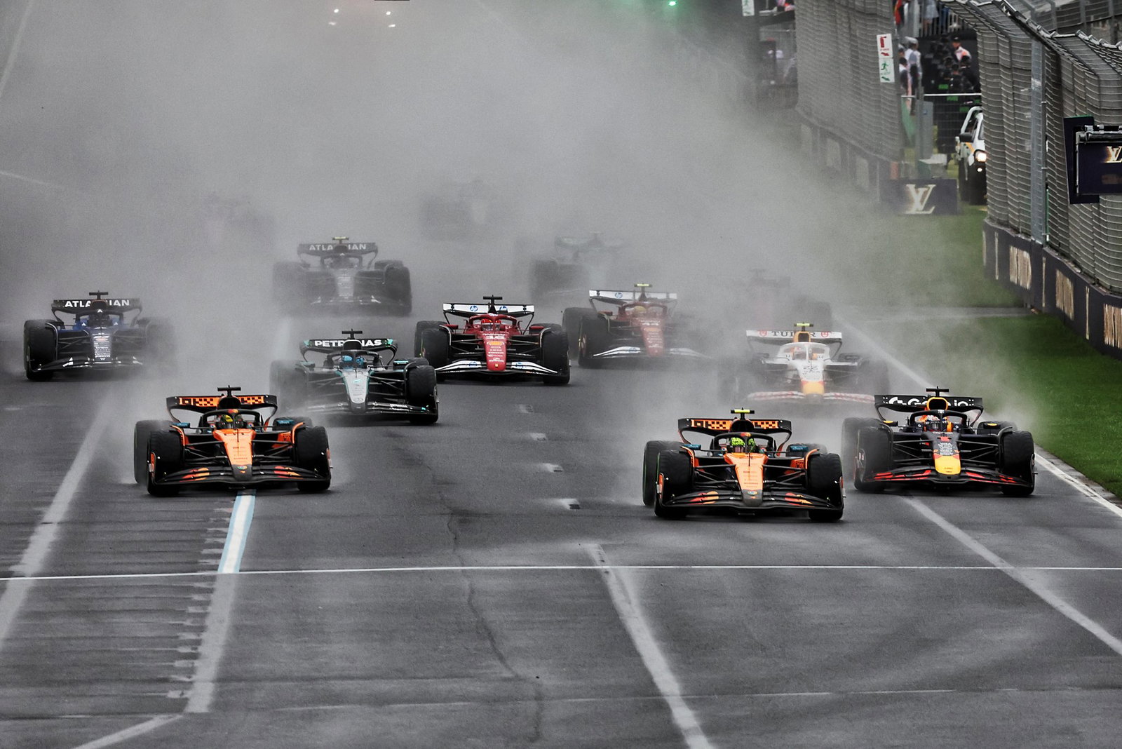 World champion Lando Norris won last year's wet Australian Grand Prix