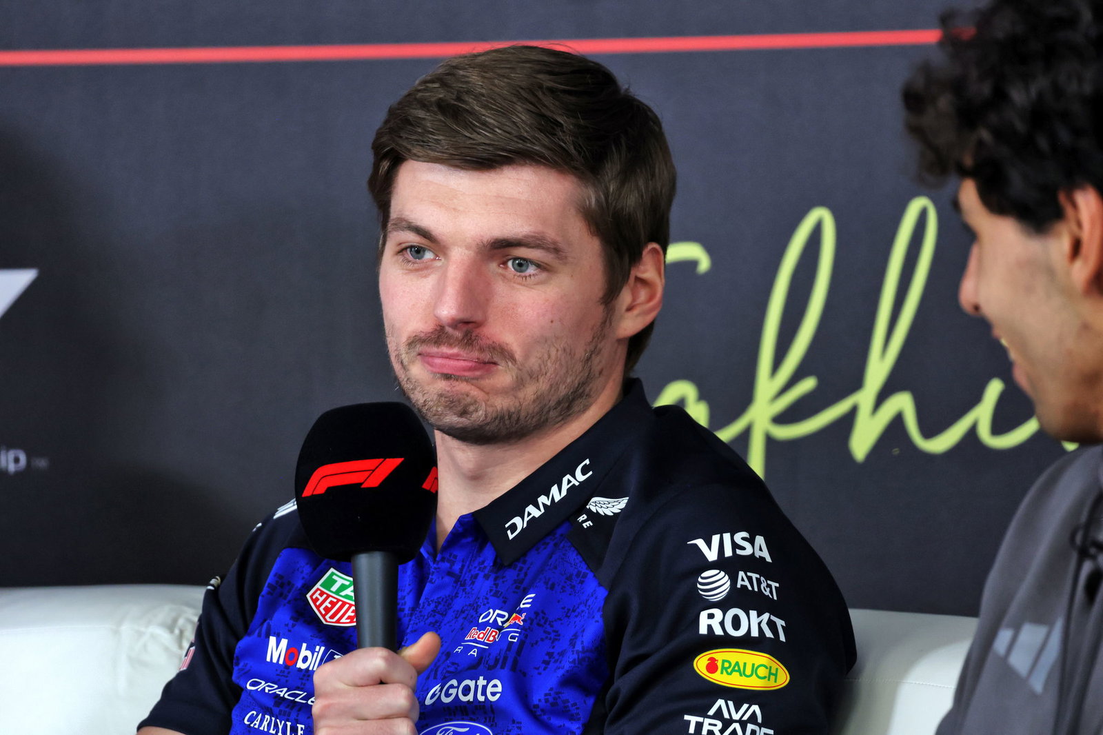 Max Verstappen during a pre-season press conference