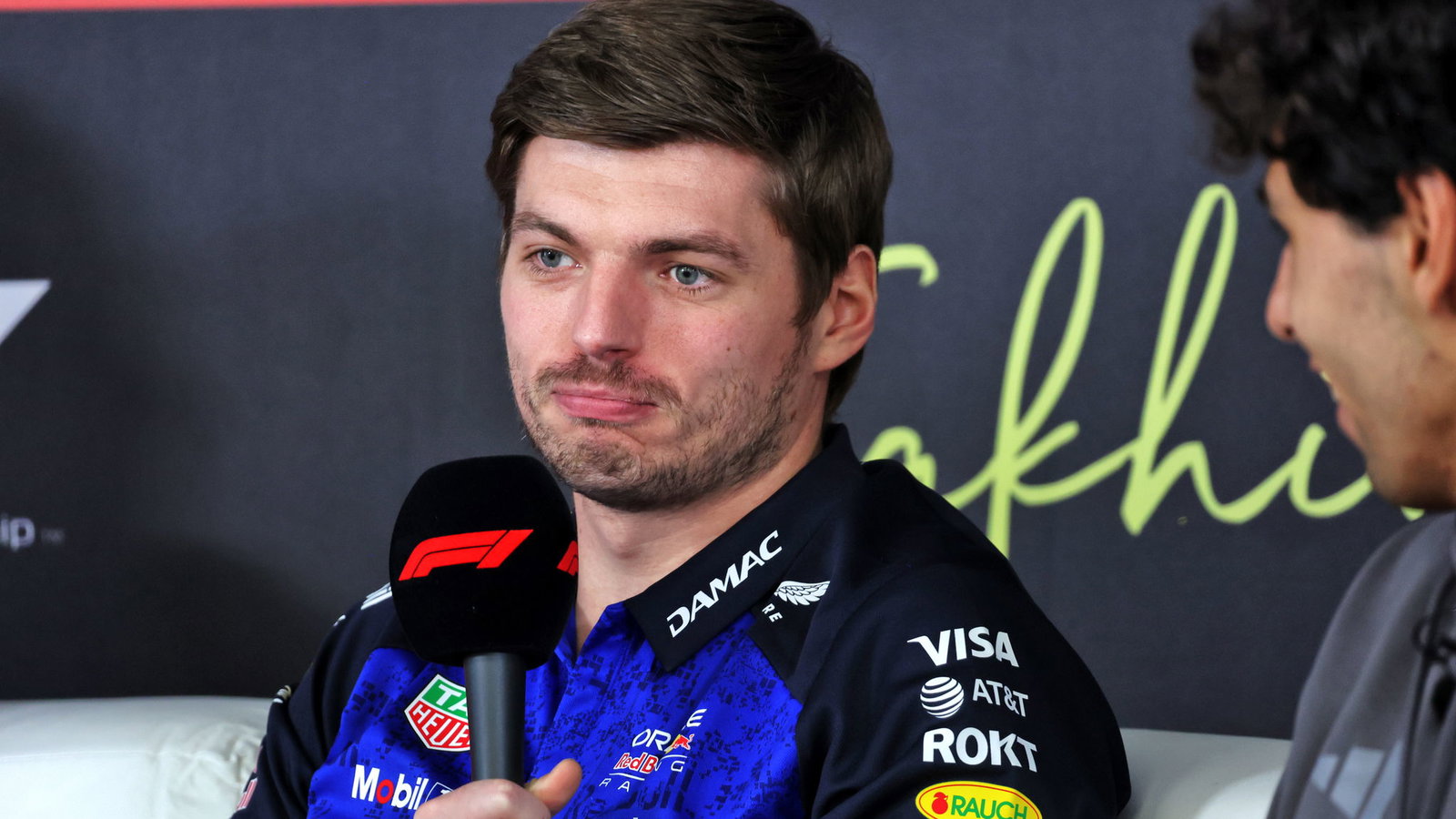 Max Verstappen during a pre-season press conference