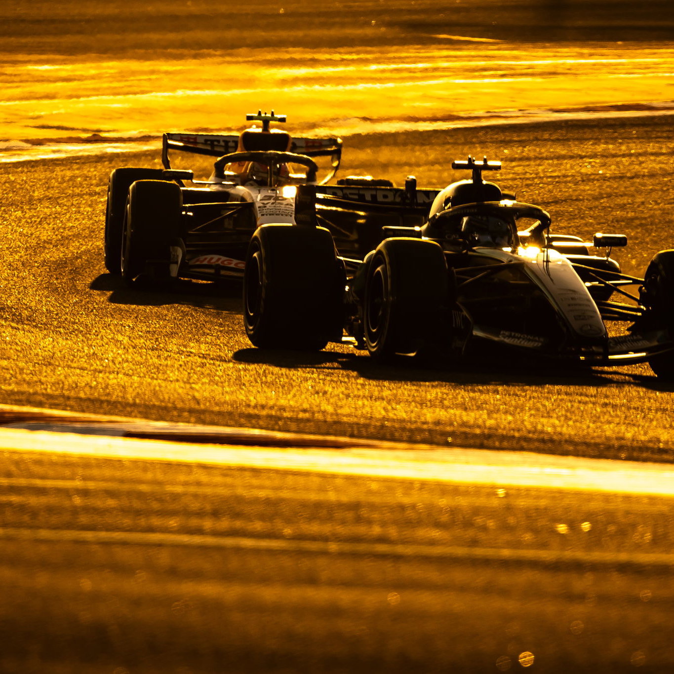 George Russell set the pace on the first day of the second test 