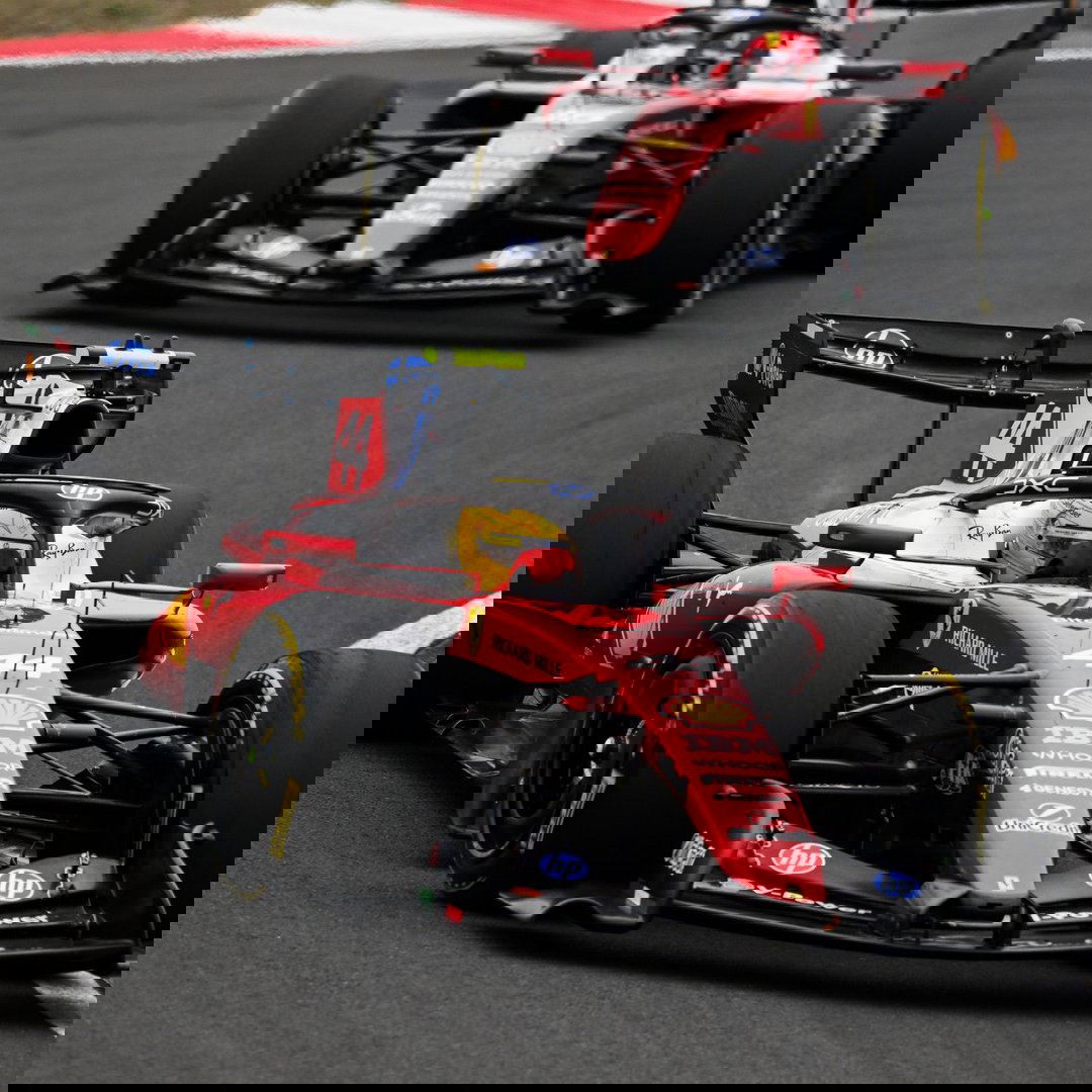 Hamilton beat Leclerc to third after an intense battle 