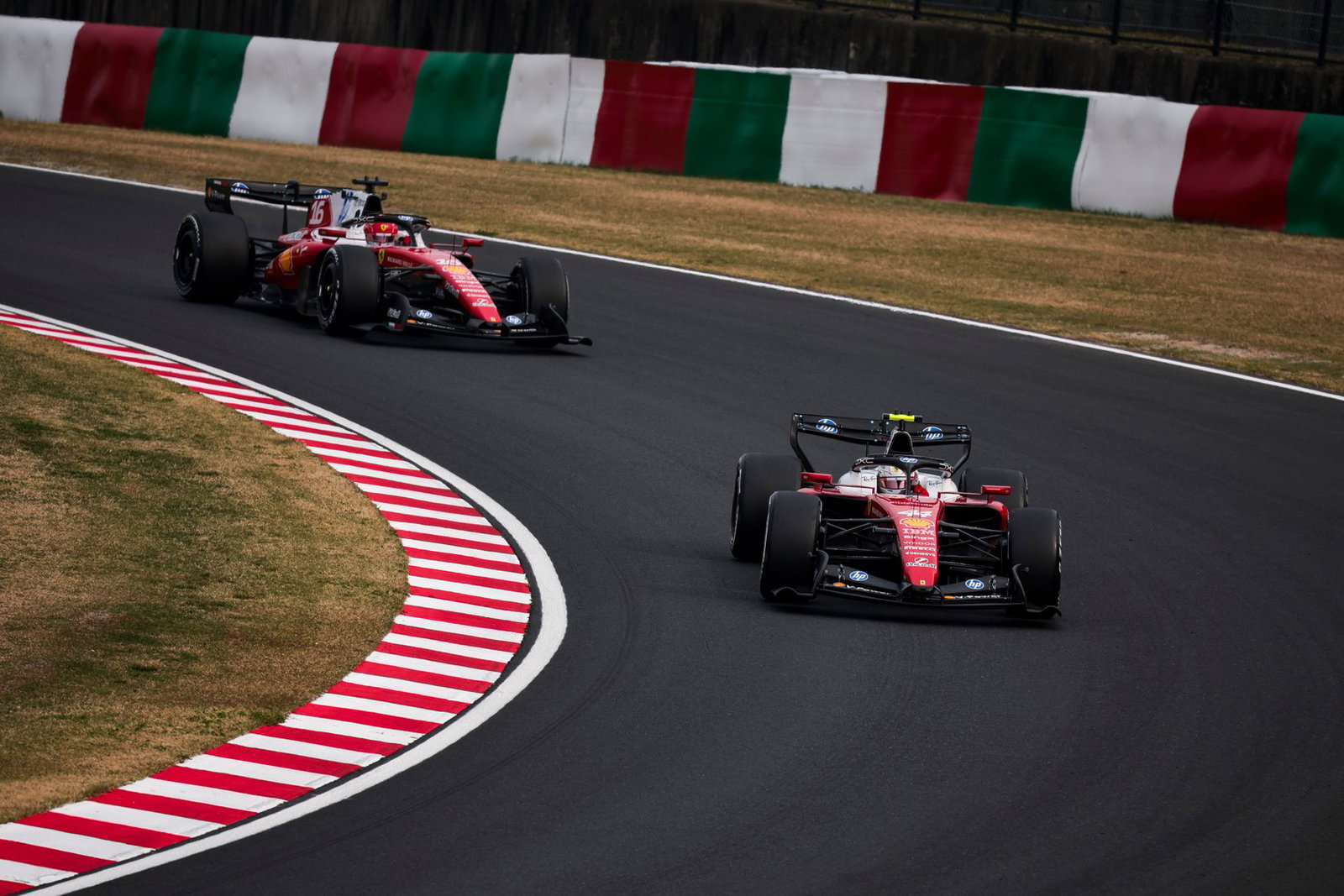 Leclerc claimed Ferrari's third podium of the season in Japan
