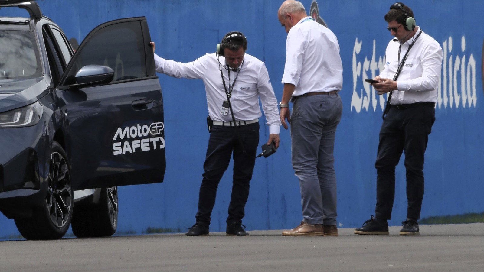 Loris Capirossi inspects sinkhole, 2026 Brazilian MotoGP.