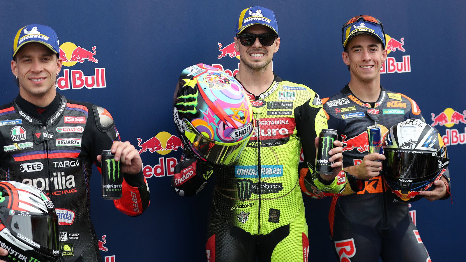 Fabio di Giannantonio, Marco Bezzecchi, Pedro Acosta, qualifying, 2026 US MotoGP.