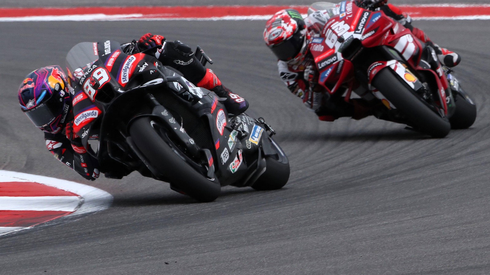 Jorge Martin, Francesco Bagnaia, 2026 US MotoGP Sprint.