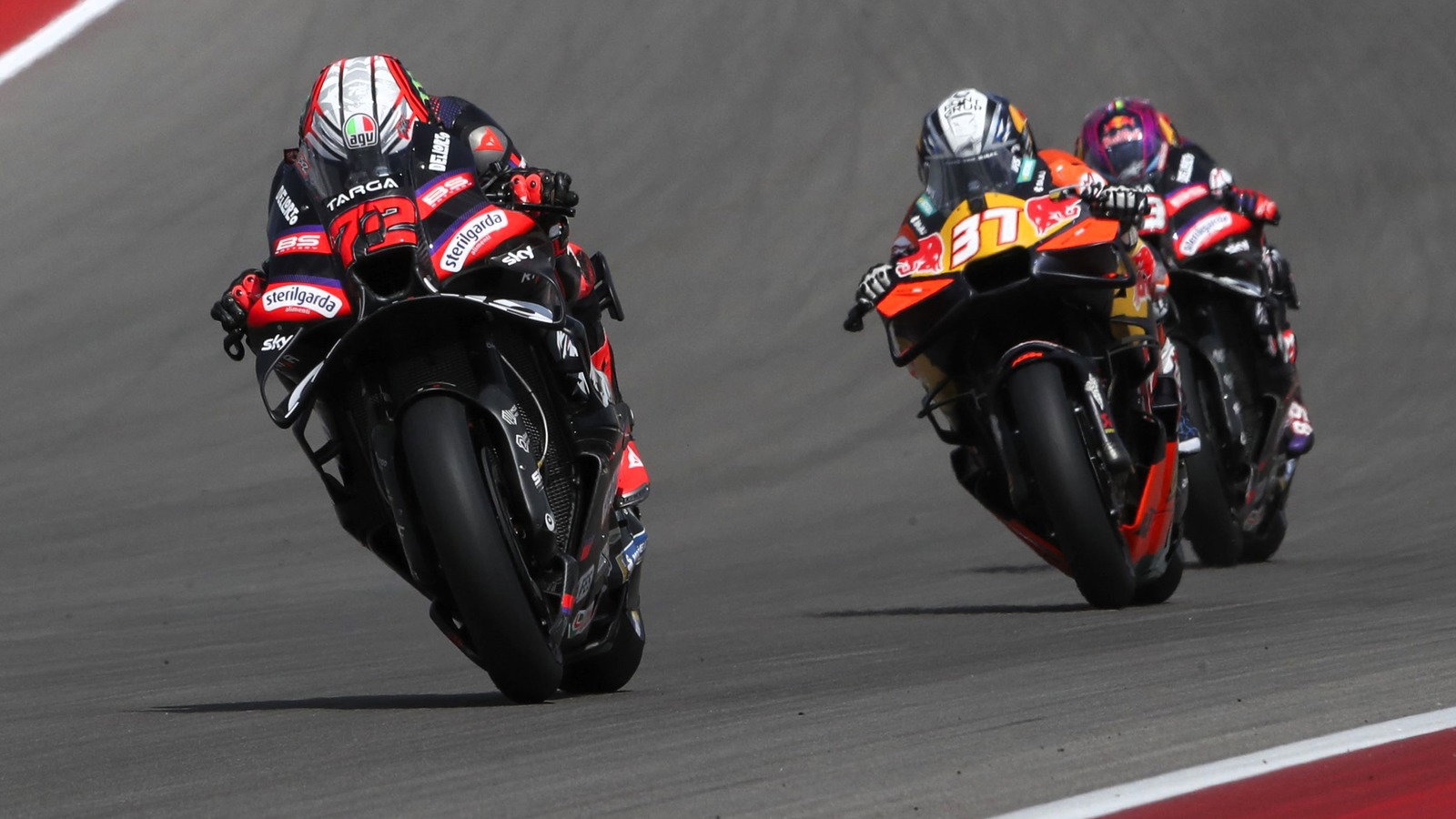 Marco Bezzecchi, Acosta, Martin, 2026 US MotoGP.