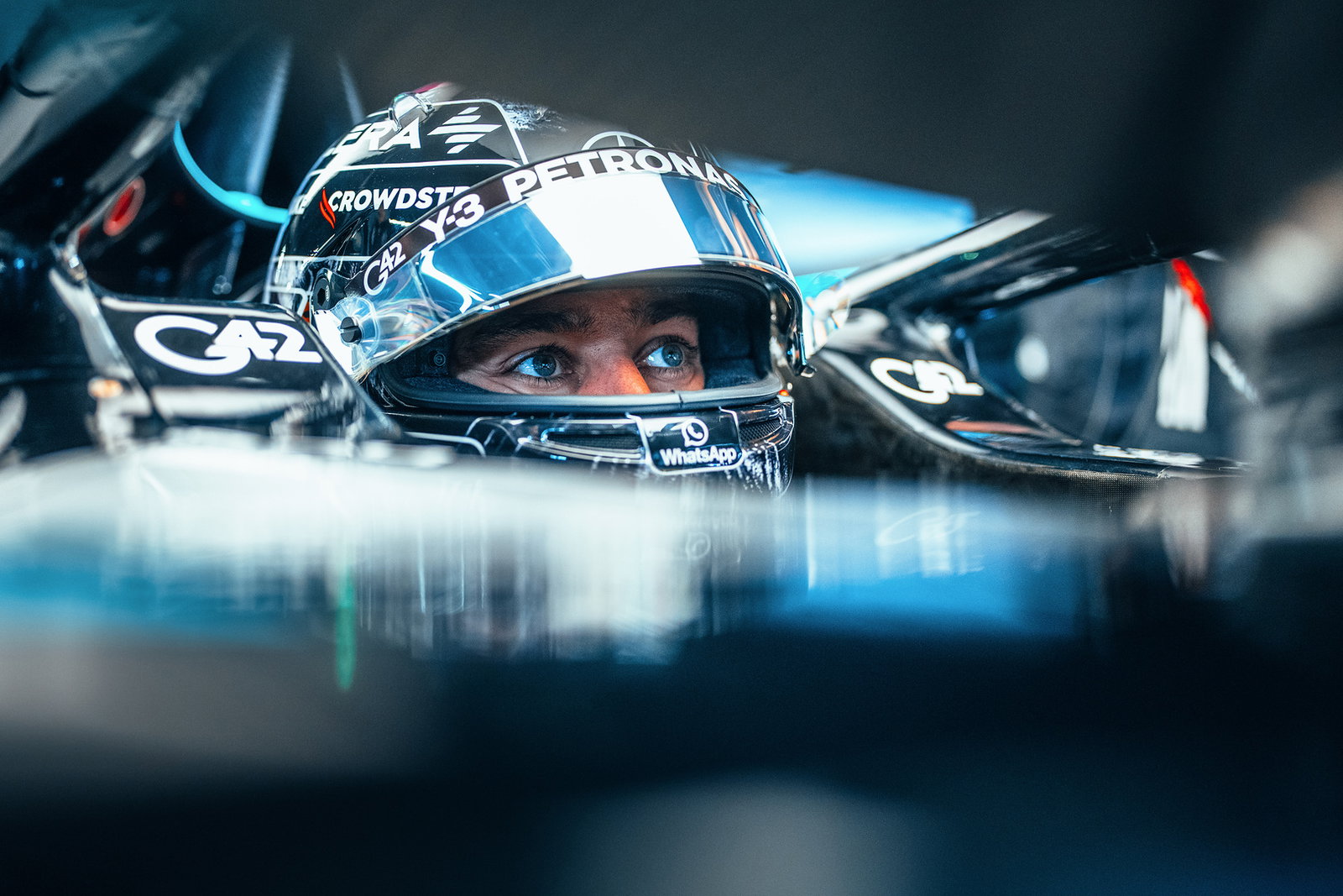 Russell ended up third-quickest on Friday for Mercedes