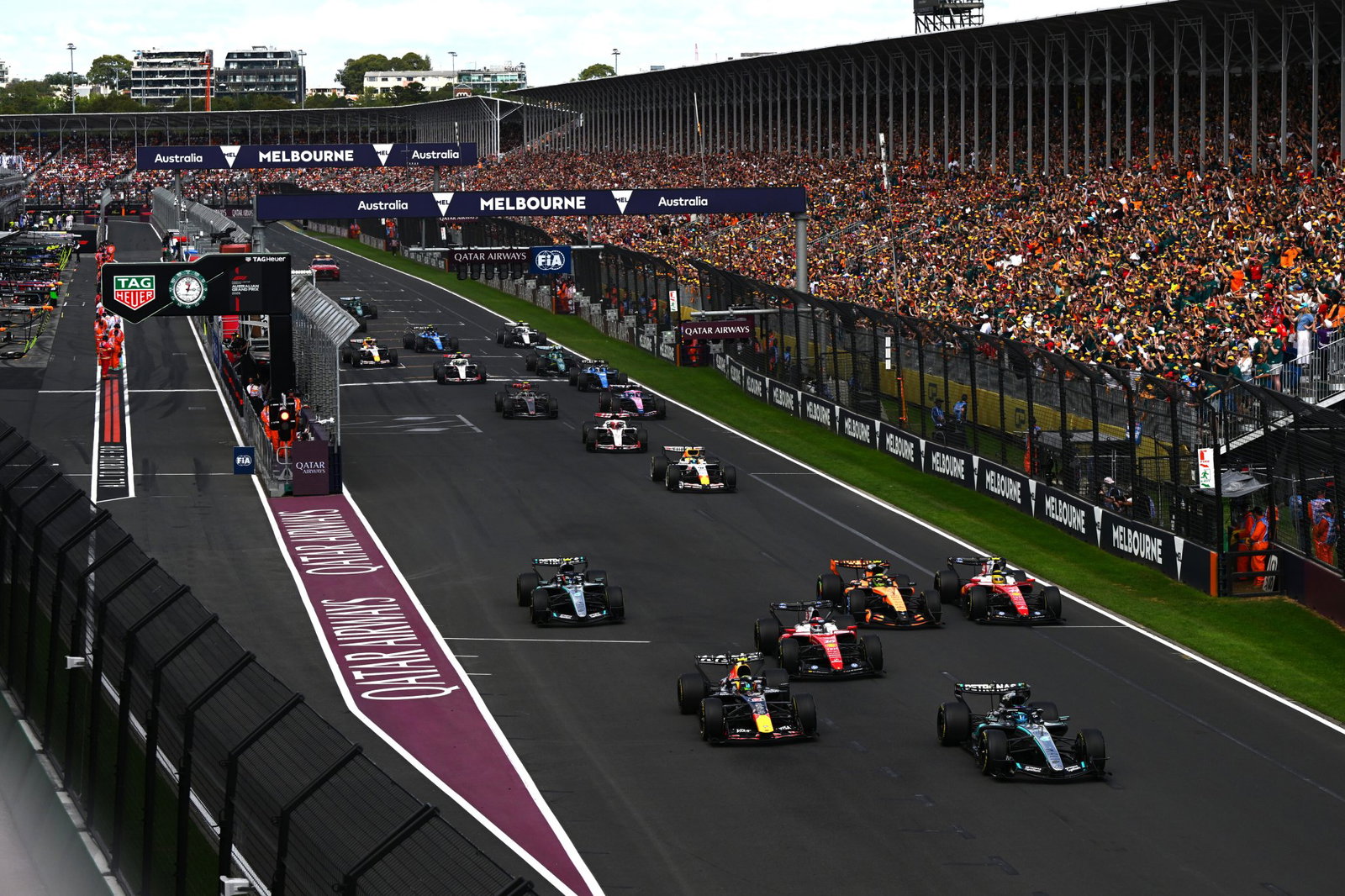 There was a near-miss at the start of the Australian Grand Prix