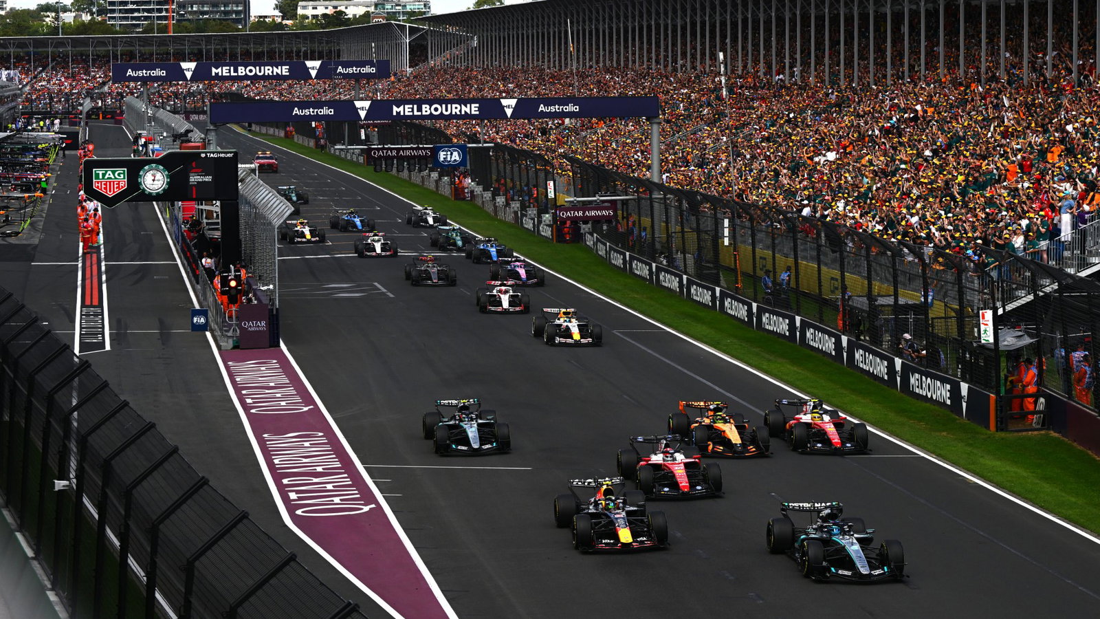 There was a near-miss at the start of the Australian Grand Prix