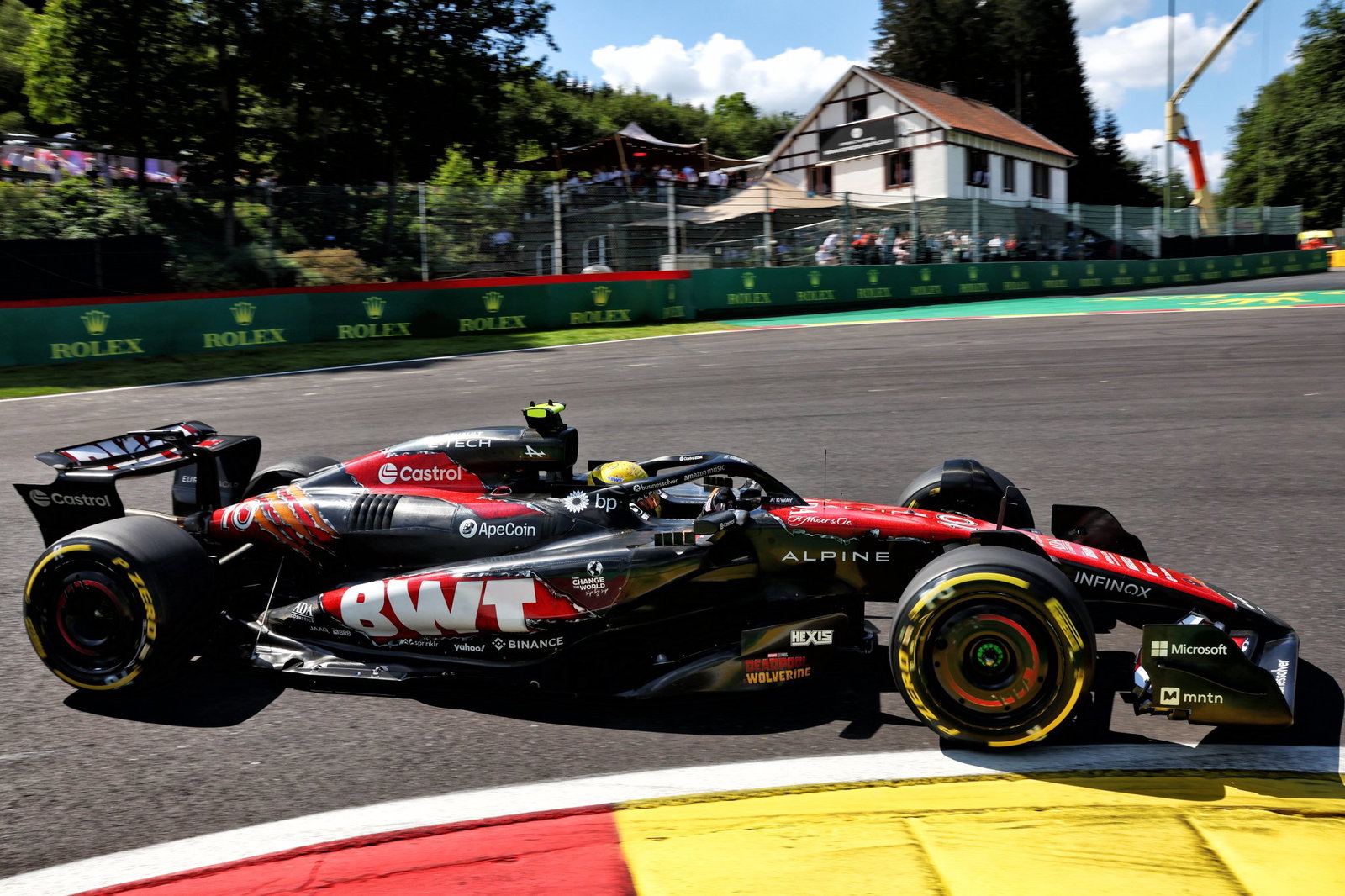 Gasly and Ocon wore Wolverine and Deadpool-inspired helmets