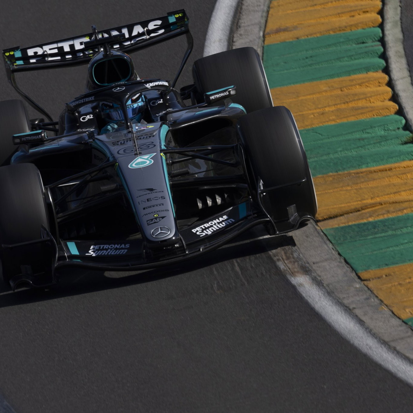 George Russell topped final practice for Mercedes
