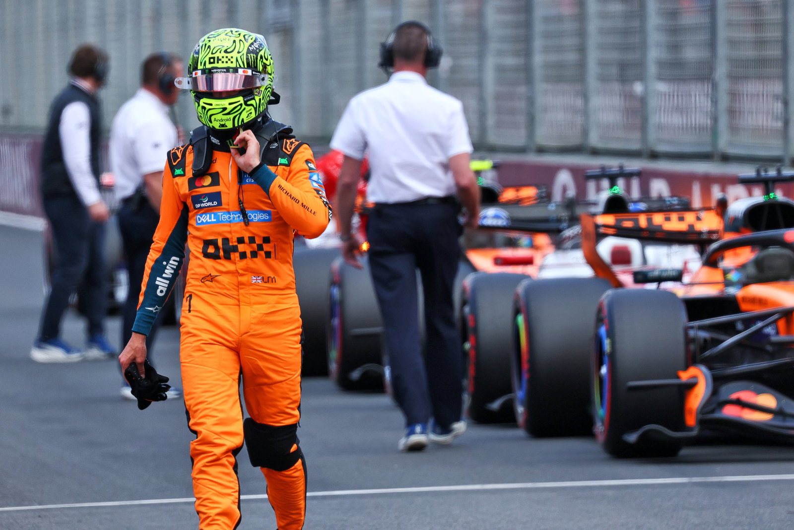 F1 world champion Lando Norris qualified a low-key sixth