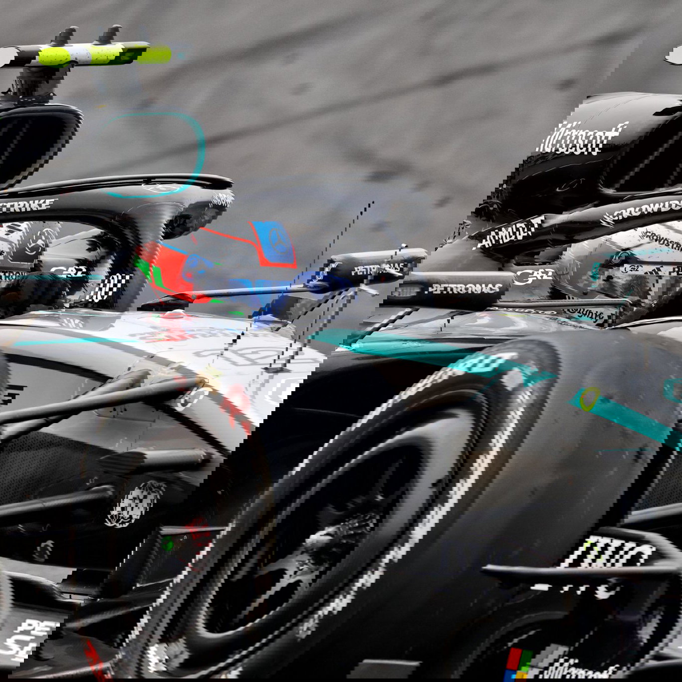 Antonelli headed another Mercedes 1-2