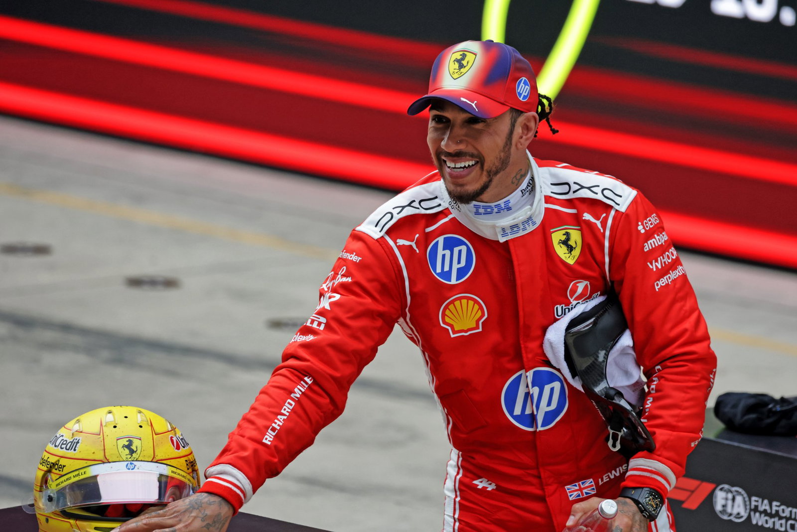Hamilton scored his first Grand Prix podium with Ferrari in China 