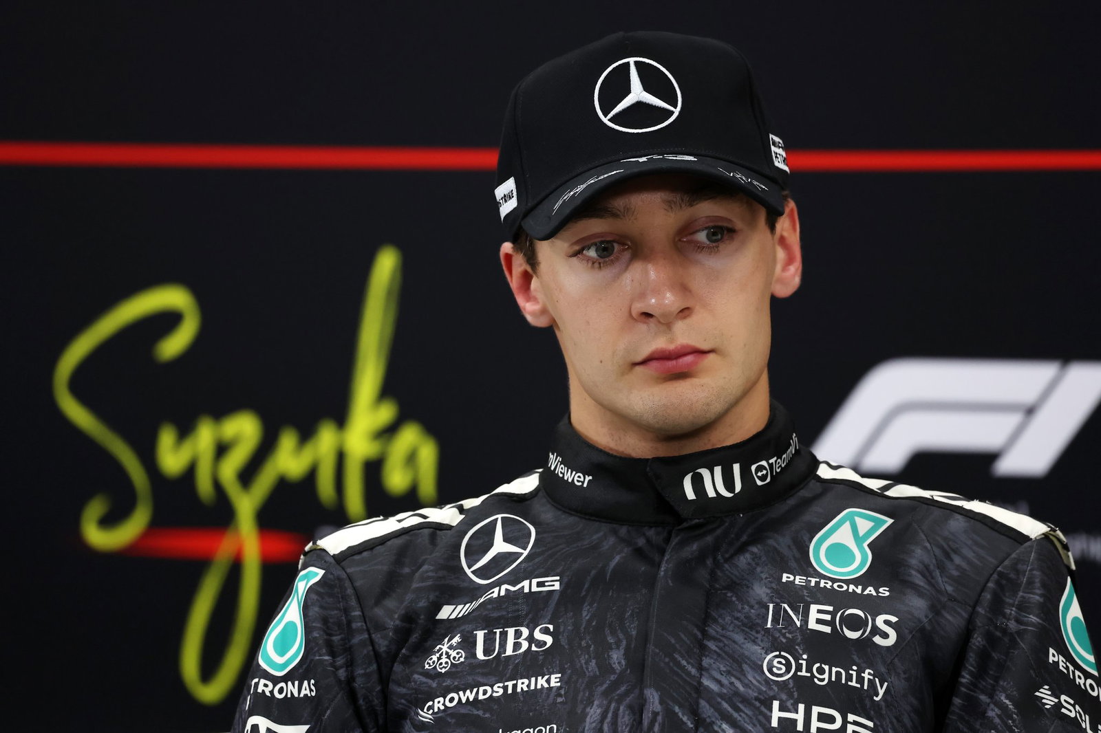 Russell had to settle with second on the grid at Suzuka