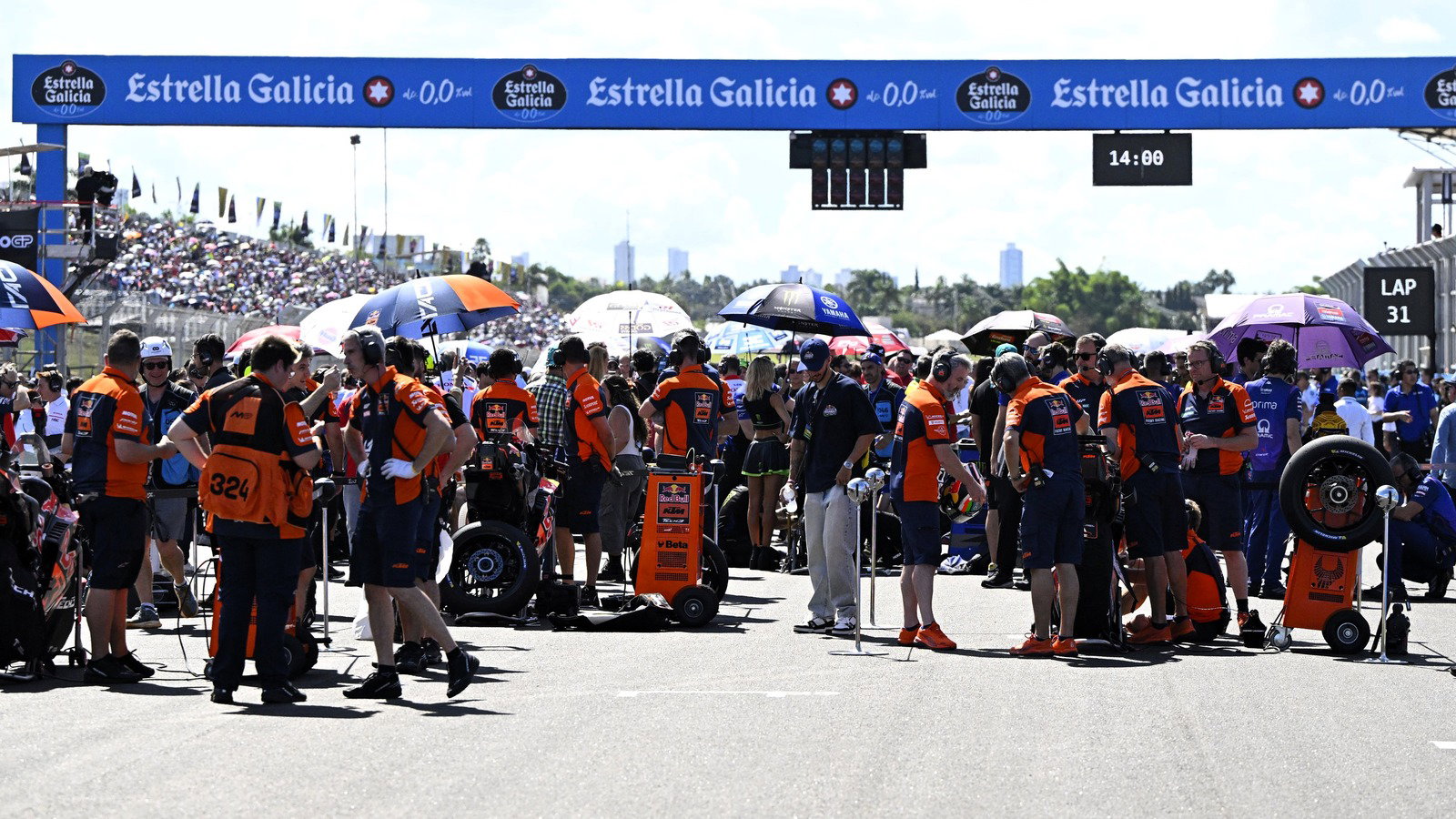 MotoGP grid, Brazil.