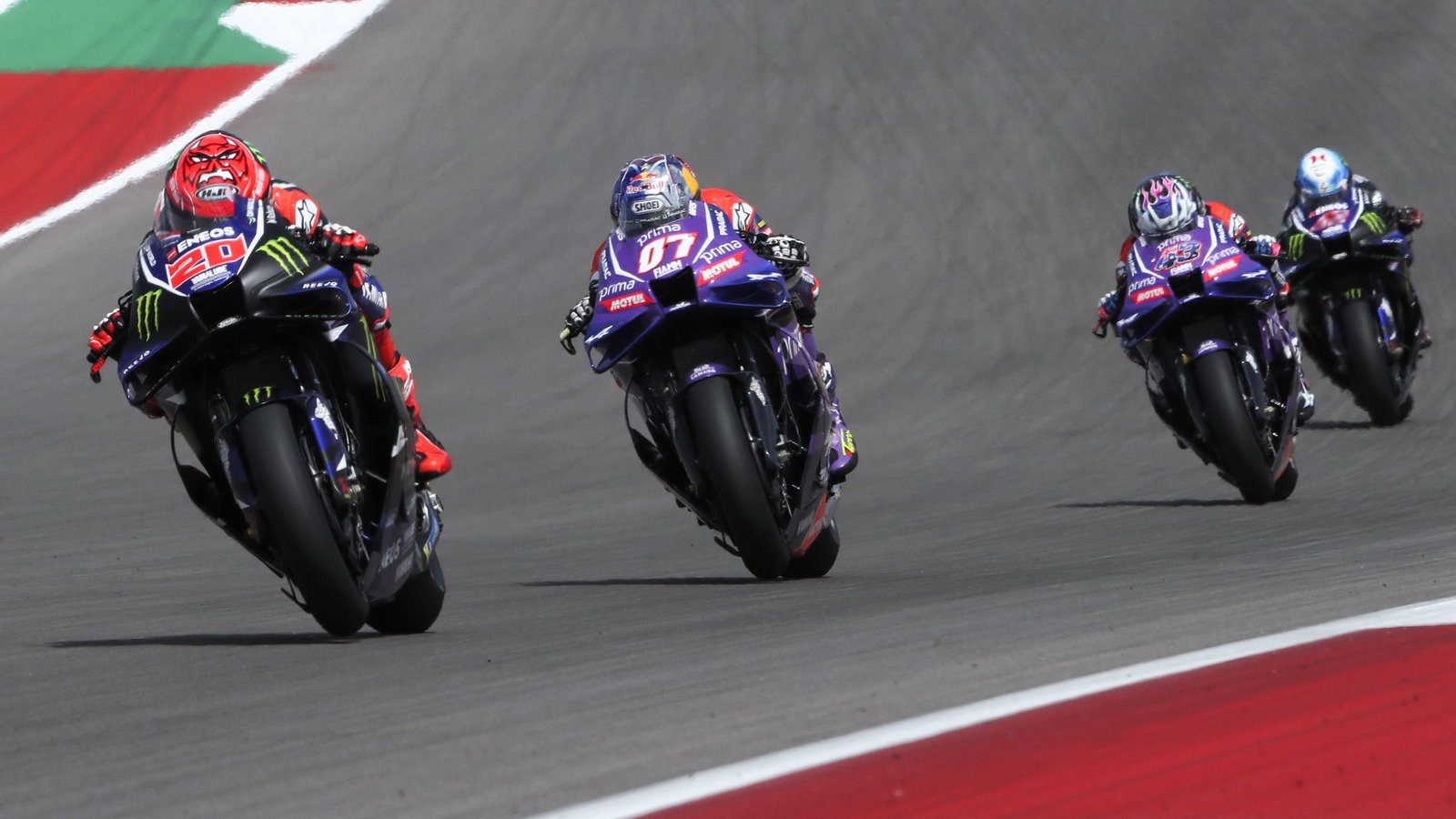 Quartararo, Razgatlioglu, Miller, Rins, 2026 US MotoGP.