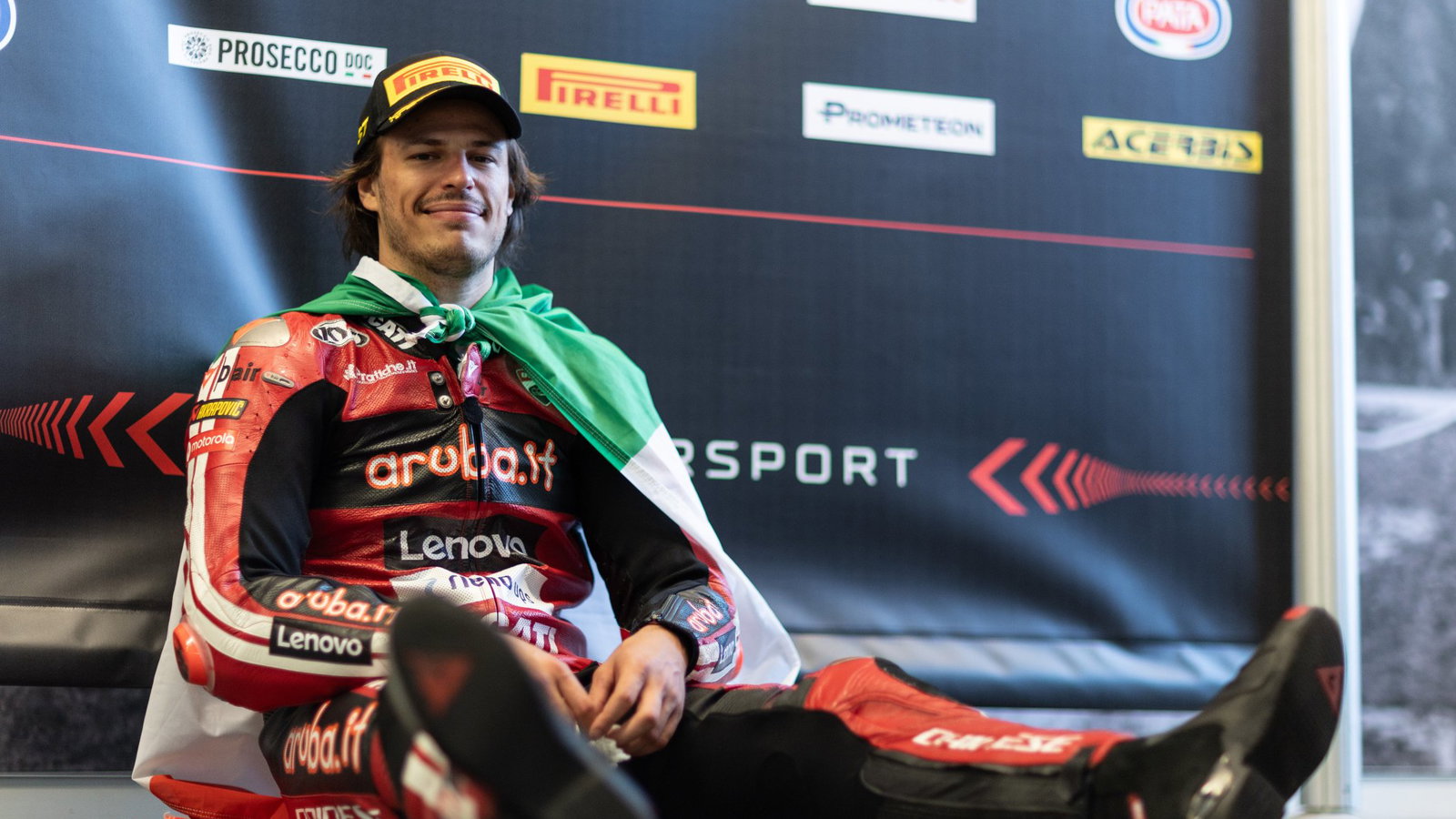 Nicolo Bulega, 2026 Dutch WorldSBK, post-race. Credit: Gold and Goose.