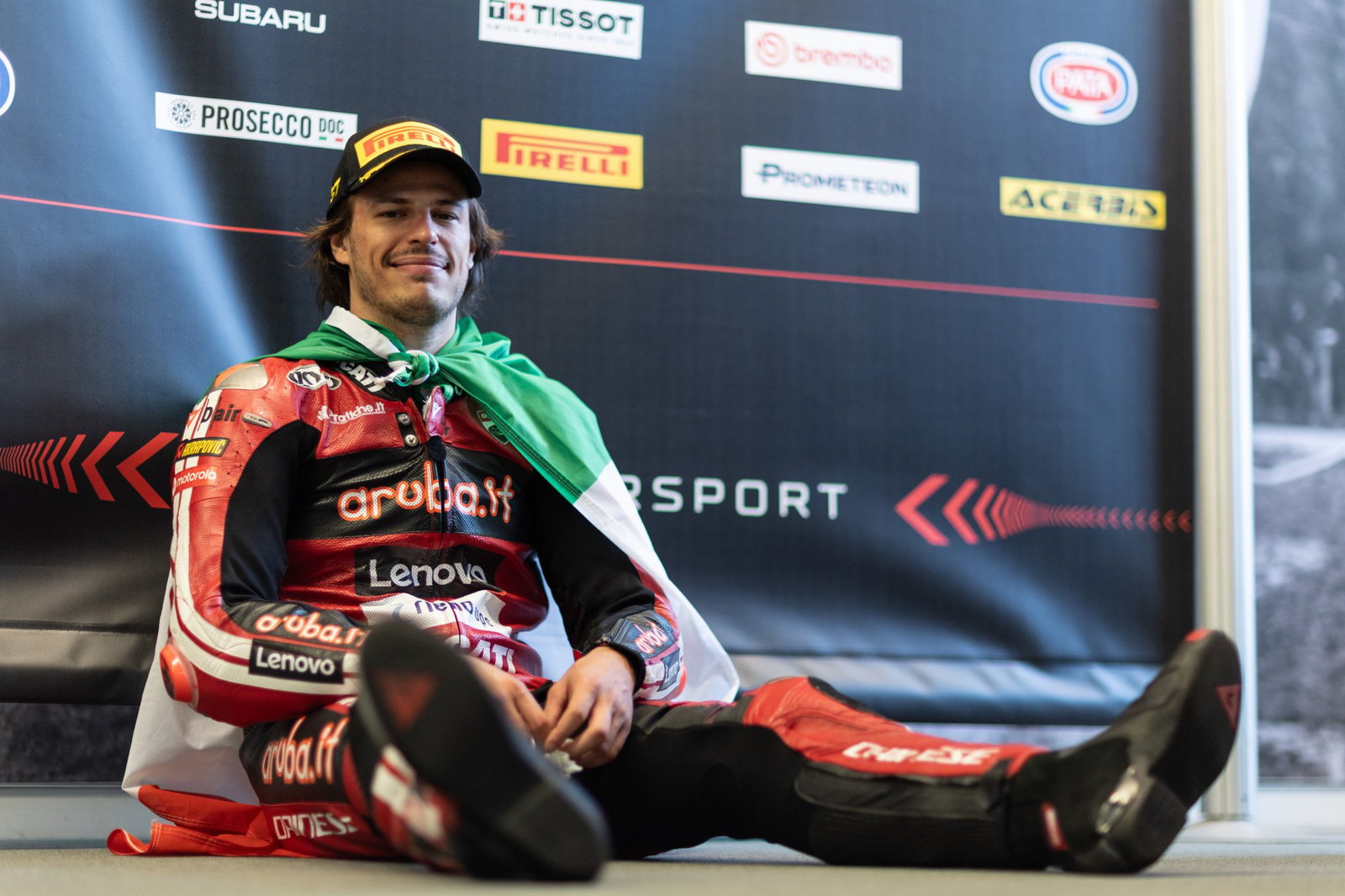 Nicolo Bulega, 2026 Dutch WorldSBK, post-race. Credit: Gold and Goose.