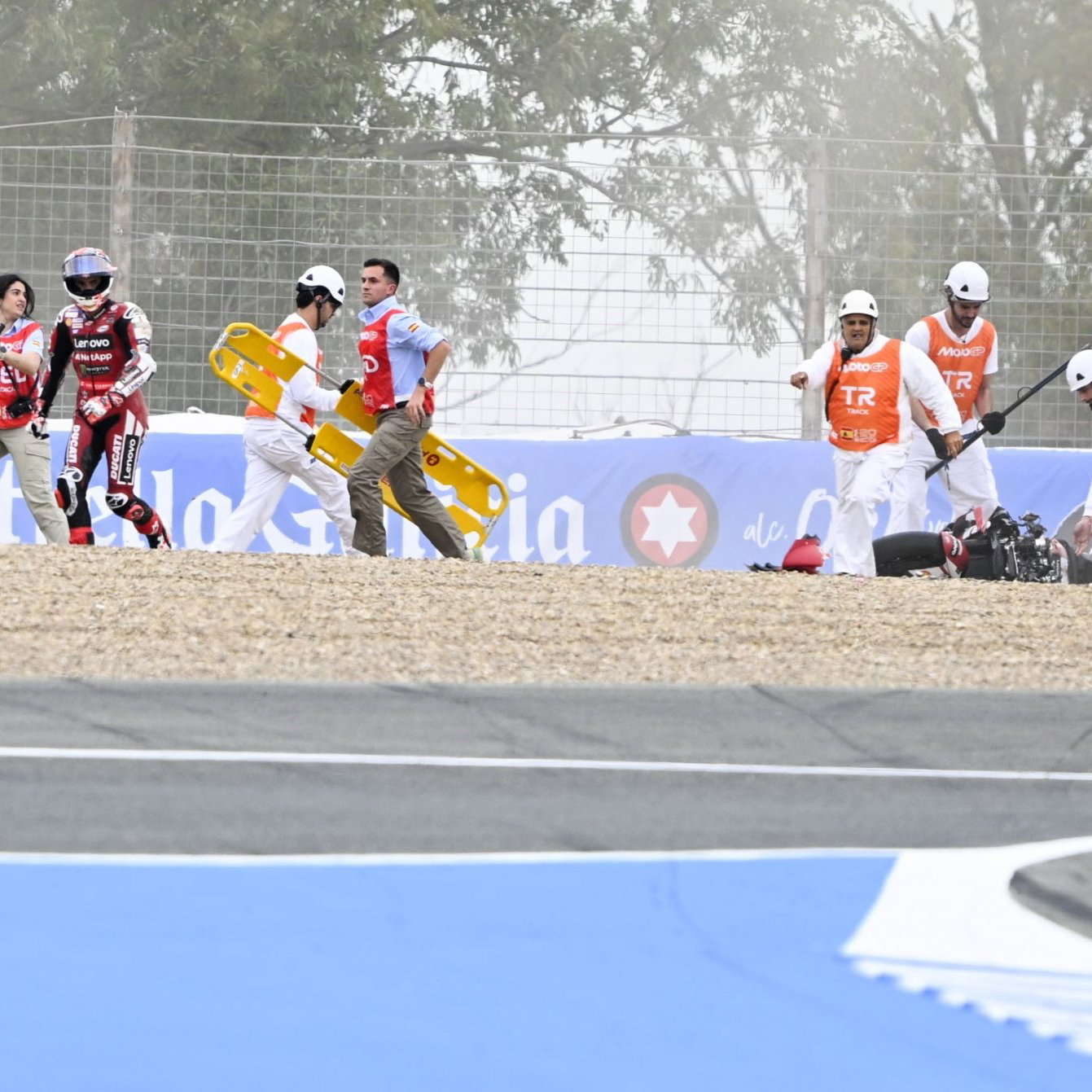Pecco Bagnaia, Friday practice crash, 2026 Spanish MotoGP.