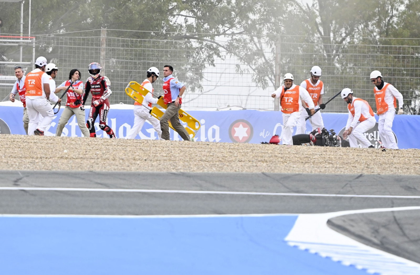Pecco Bagnaia, Friday practice crash, 2026 Spanish MotoGP.