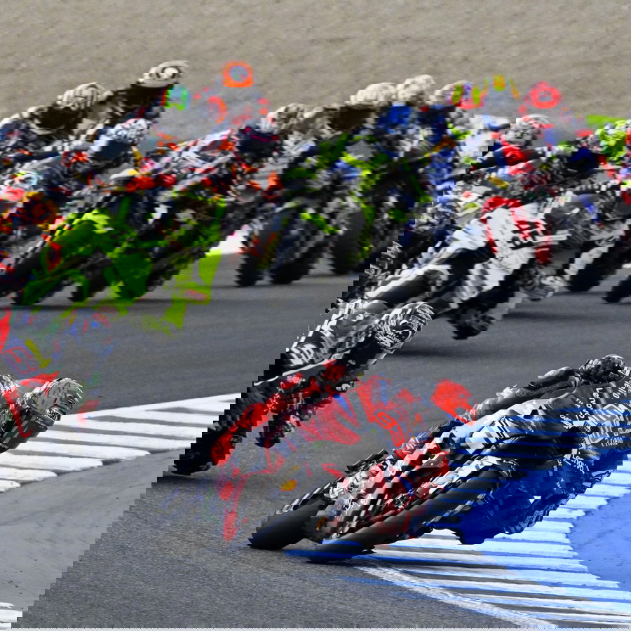 Marc Marquez leads 2026 Spanish MotoGP Sprint.