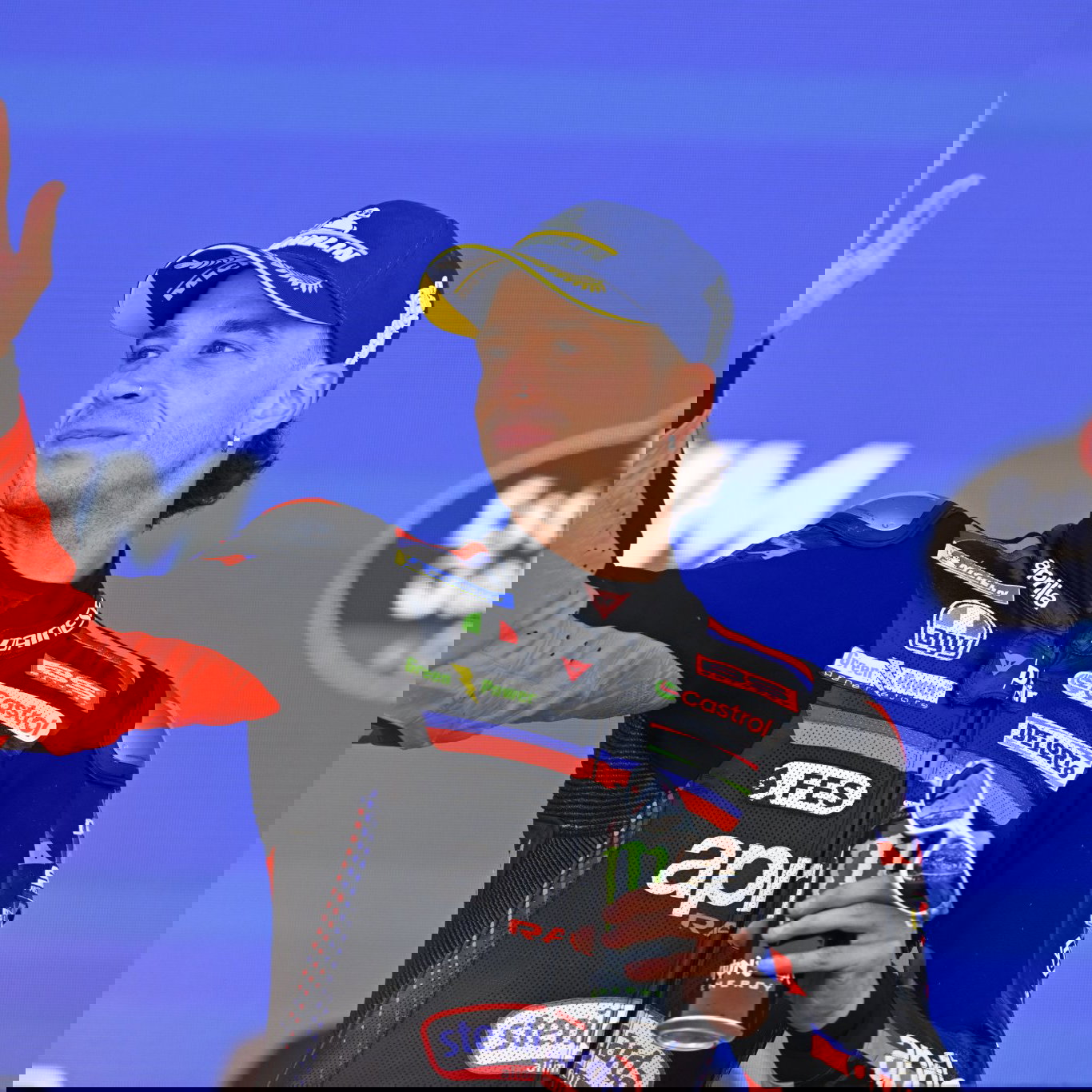 Marco Bezzecchi, 2026 MotoGP Spanish Grand Prix, podium. Credit: Gold and Goose.