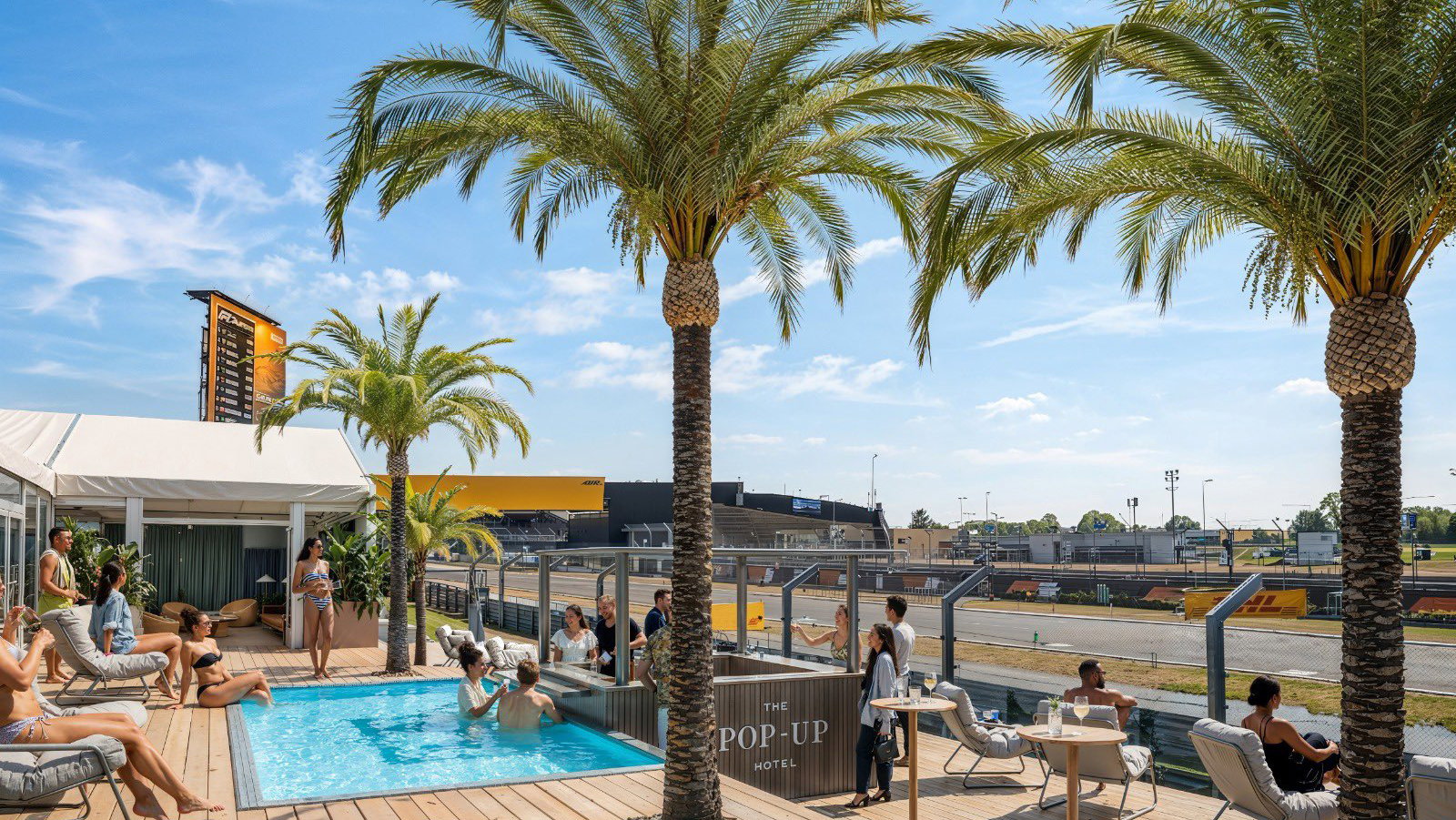 A render of the new trackside swimming pool