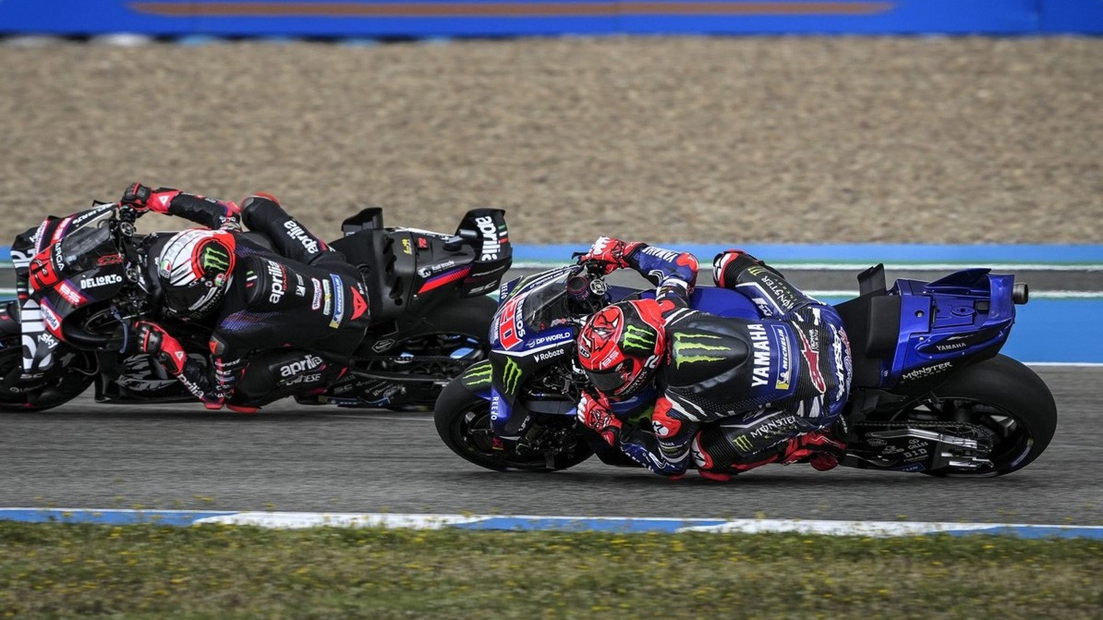 Marco Bezzecchi, Fabio Quartararo, leg wings, 2026 Spanish MotoGP.