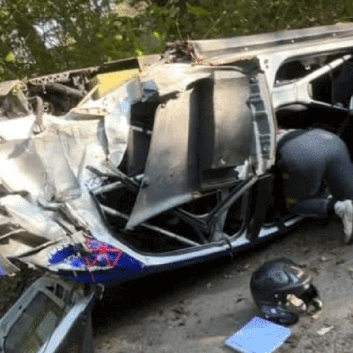 Jos Verstappen was unhurt in the crash (pic: RallyeSport)