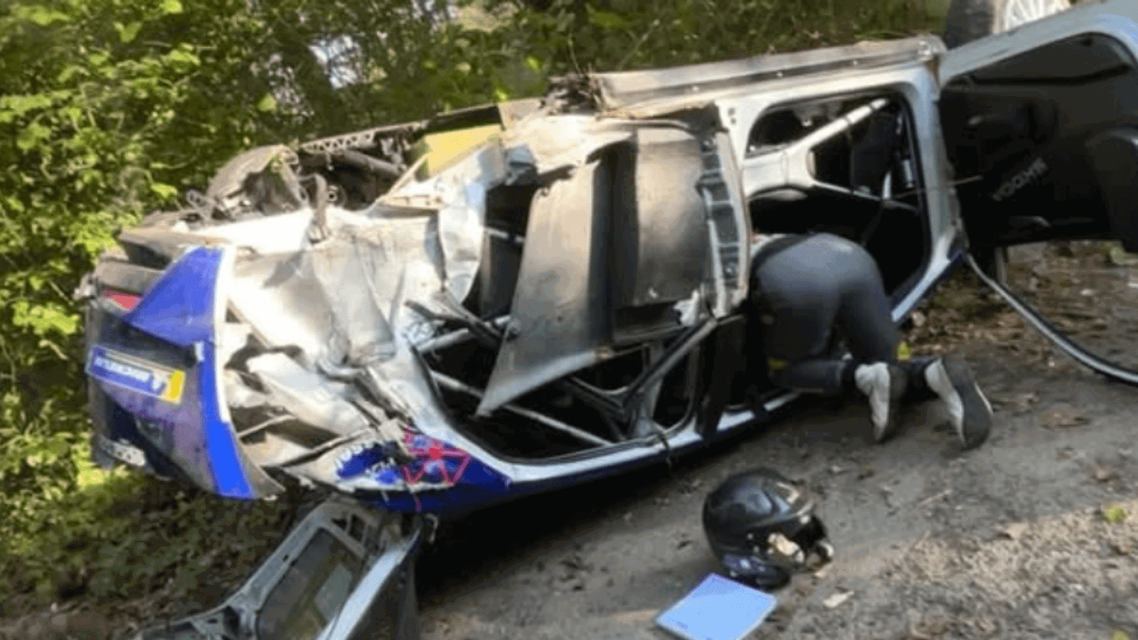 Jos Verstappen was unhurt in the crash (pic: RallyeSport)