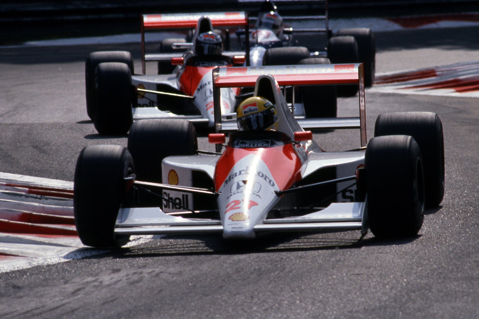 Senna in the MP4/5B