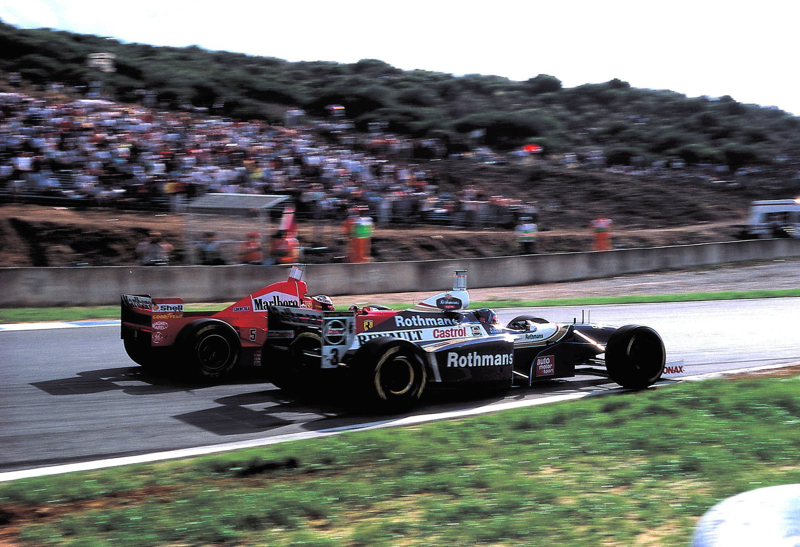 Villeneuve, Schumacher, Jerez, 1997, F1