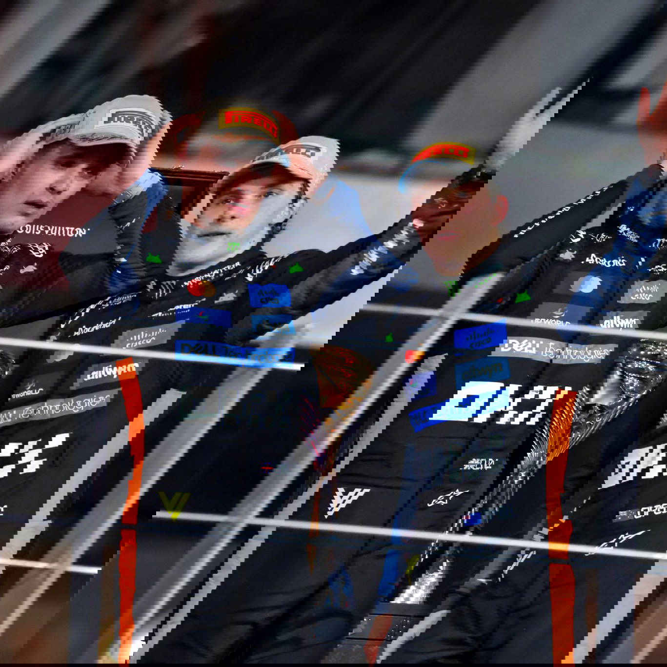 Norris and Piastri on the Abu Dhabi podium