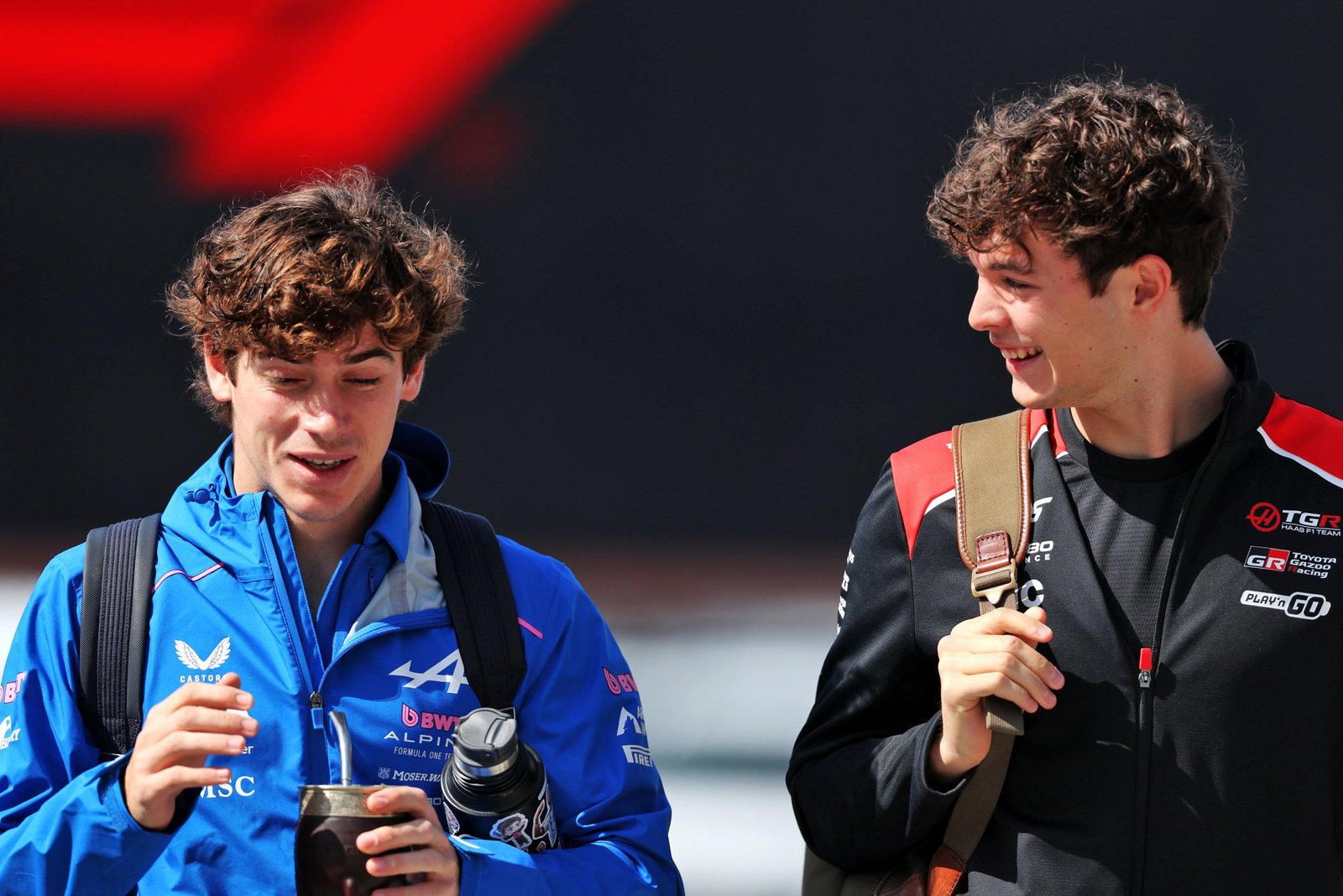 All smiles before Franco Colapinto and Ollie Bearman tangled in Japan