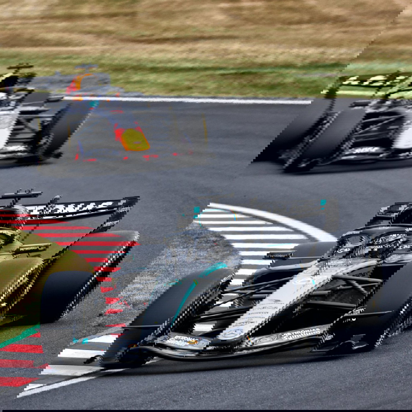 Mercedes and Red Bull.