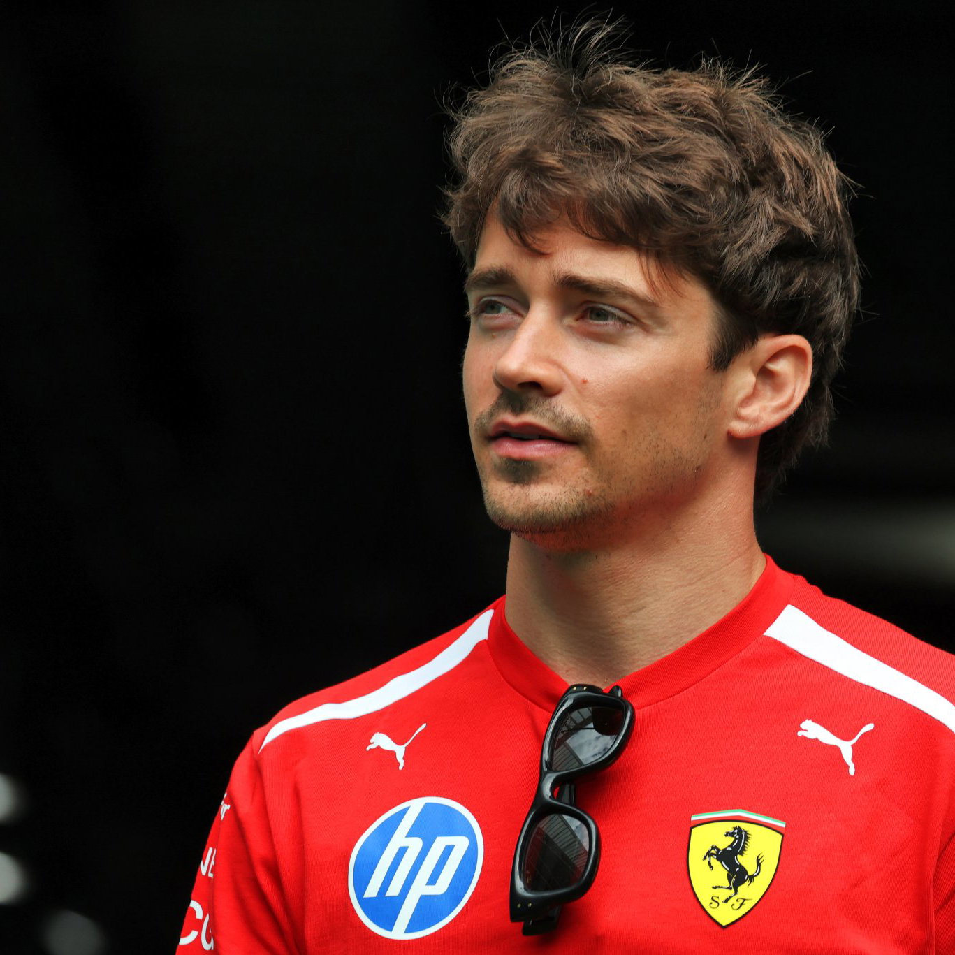Leclerc in the Miami GP paddock