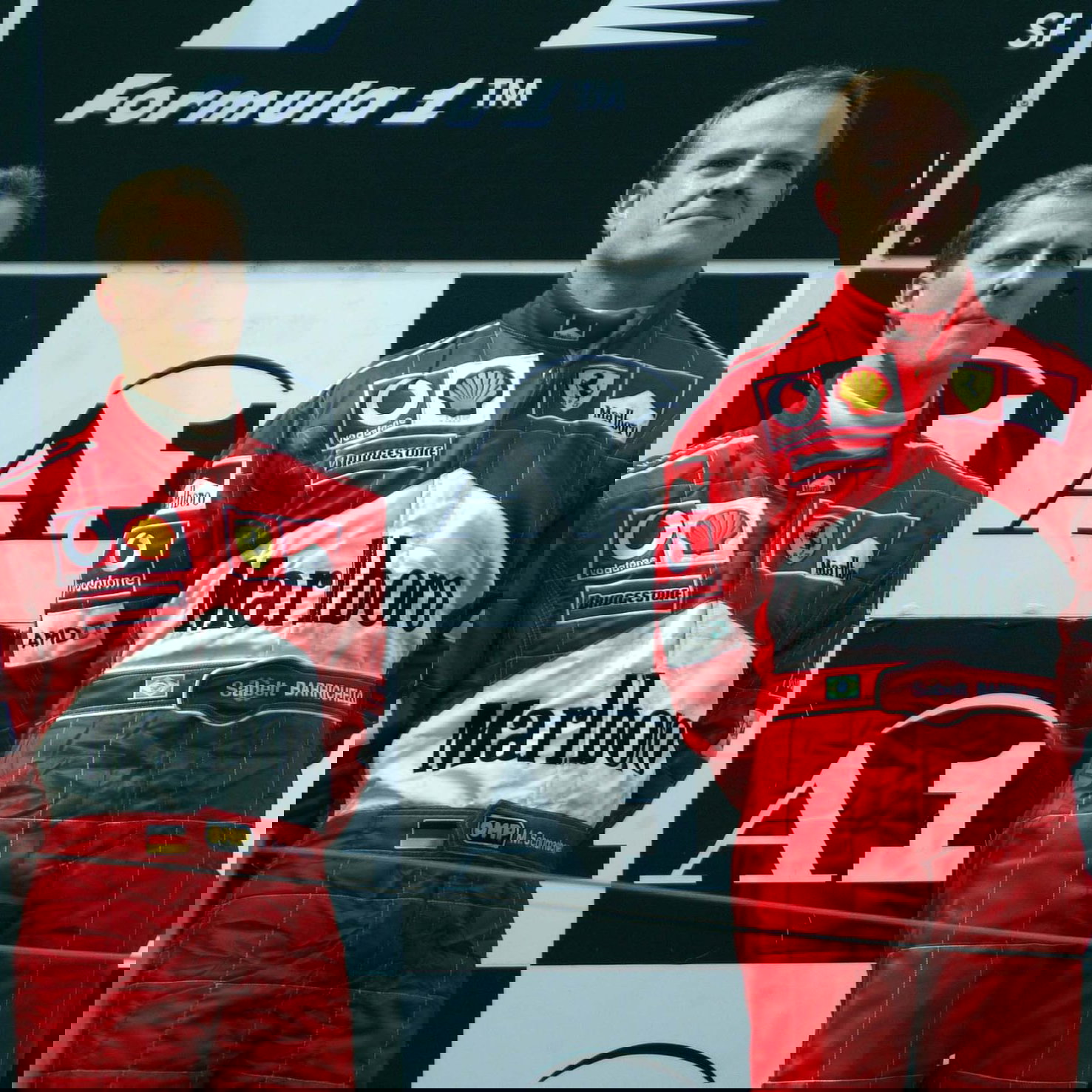 A tense podium at the 2002 Austrian Grand Prix