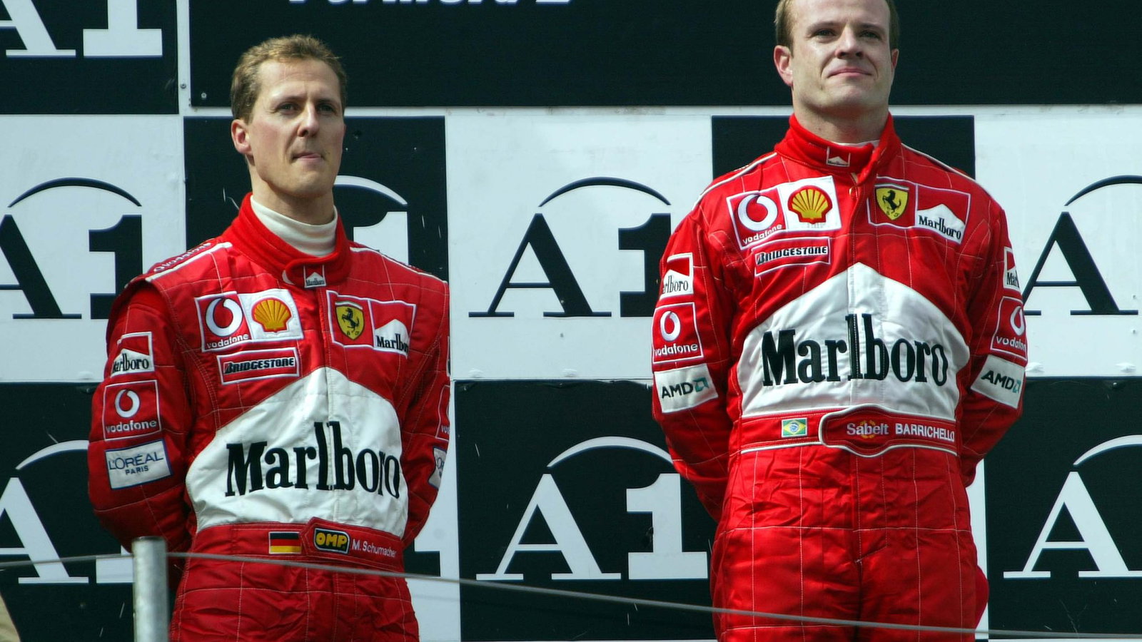 A tense podium at the 2002 Austrian Grand Prix