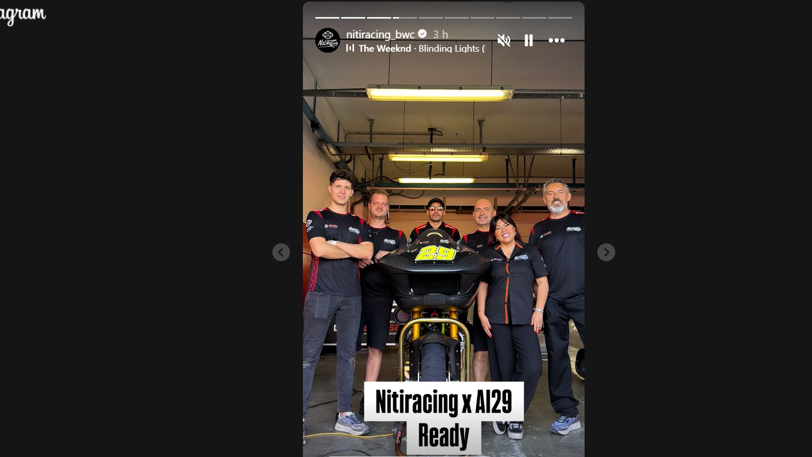 Andrea Iannone tests for Niti Racing at Misano (@nitiracing_bwc)
