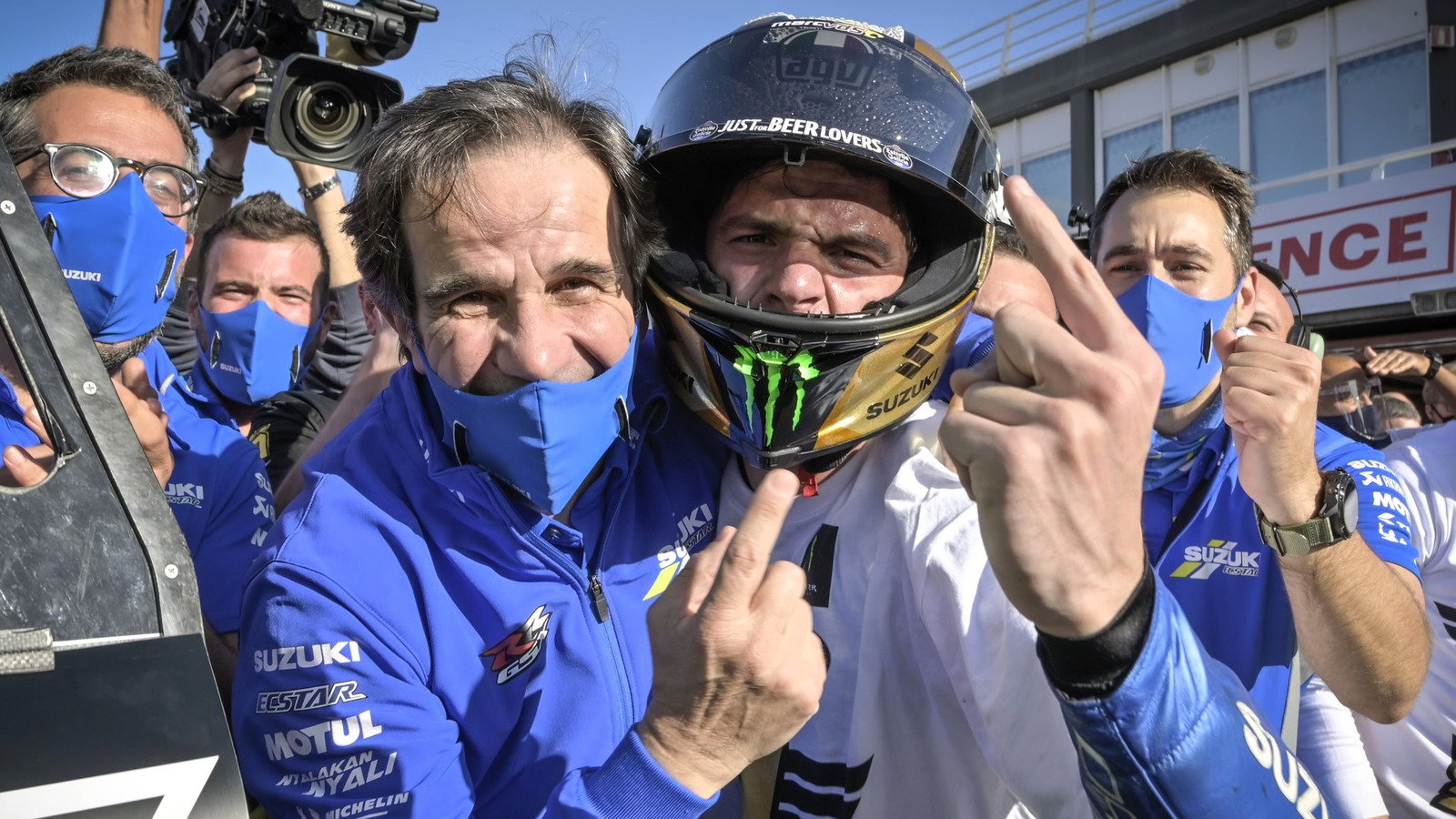 Davide Brivio, Joan Mir (Suzuki).