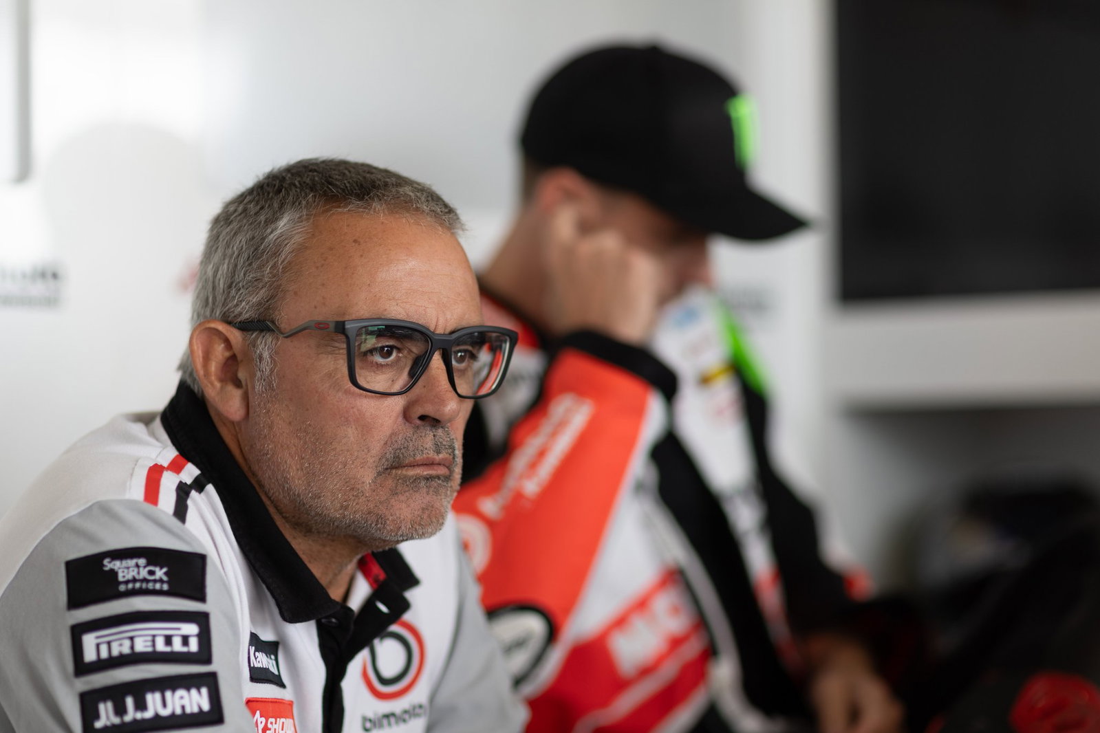 Pere Riba, 2026 Hungarian WorldSBK, pit box. Credit: Gold and Goose.