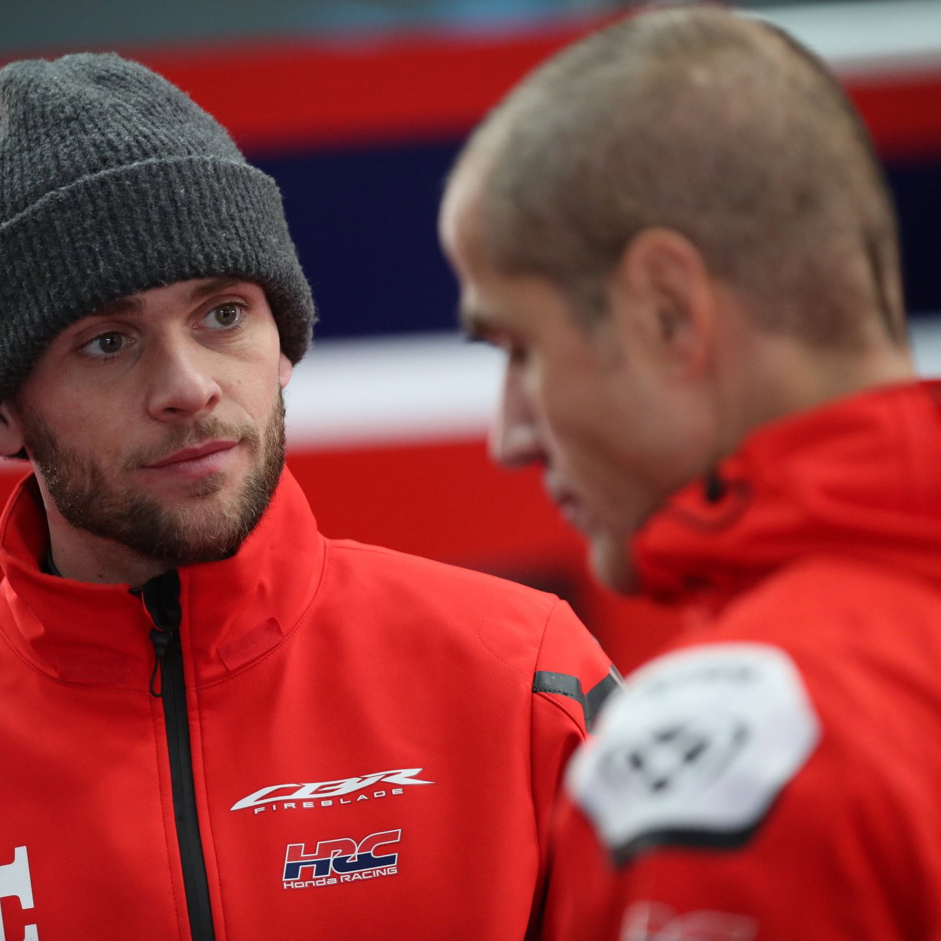 Jake Dixon with Tom Jojic, January 2026 Jerez WorldSBK Test. Credit: Gold and Goose.