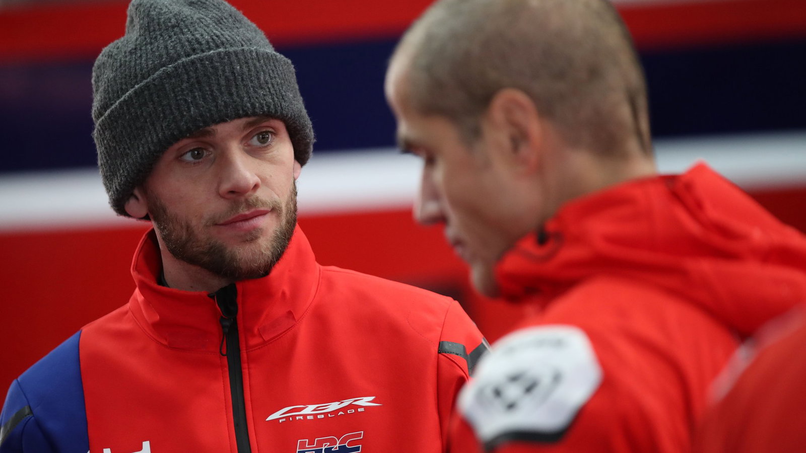Jake Dixon with Tom Jojic, January 2026 Jerez WorldSBK Test. Credit: Gold and Goose.
