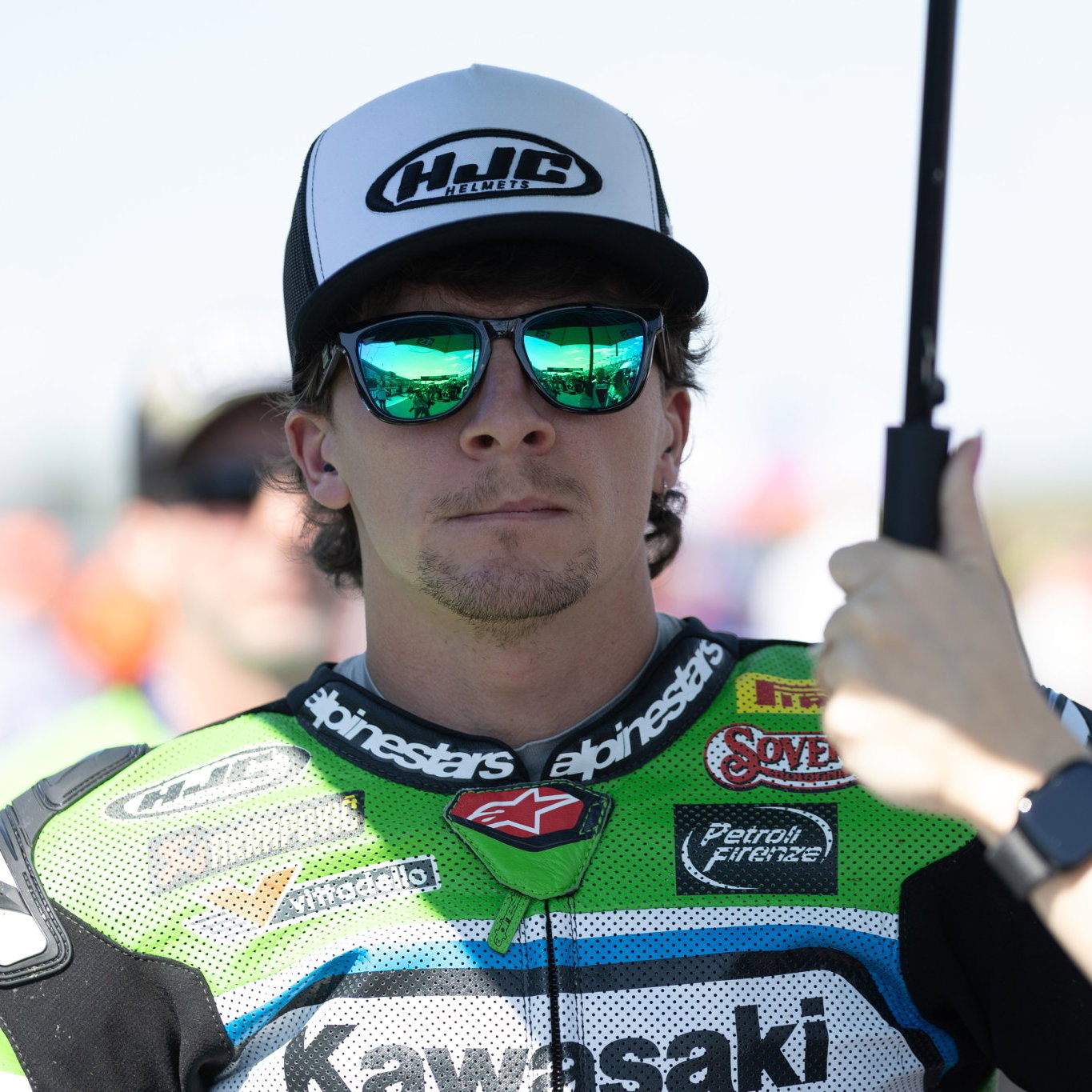 Garrett Gerloff, 2026 Hungarian WorldSBK, grid. Credit: Gold and Goose.